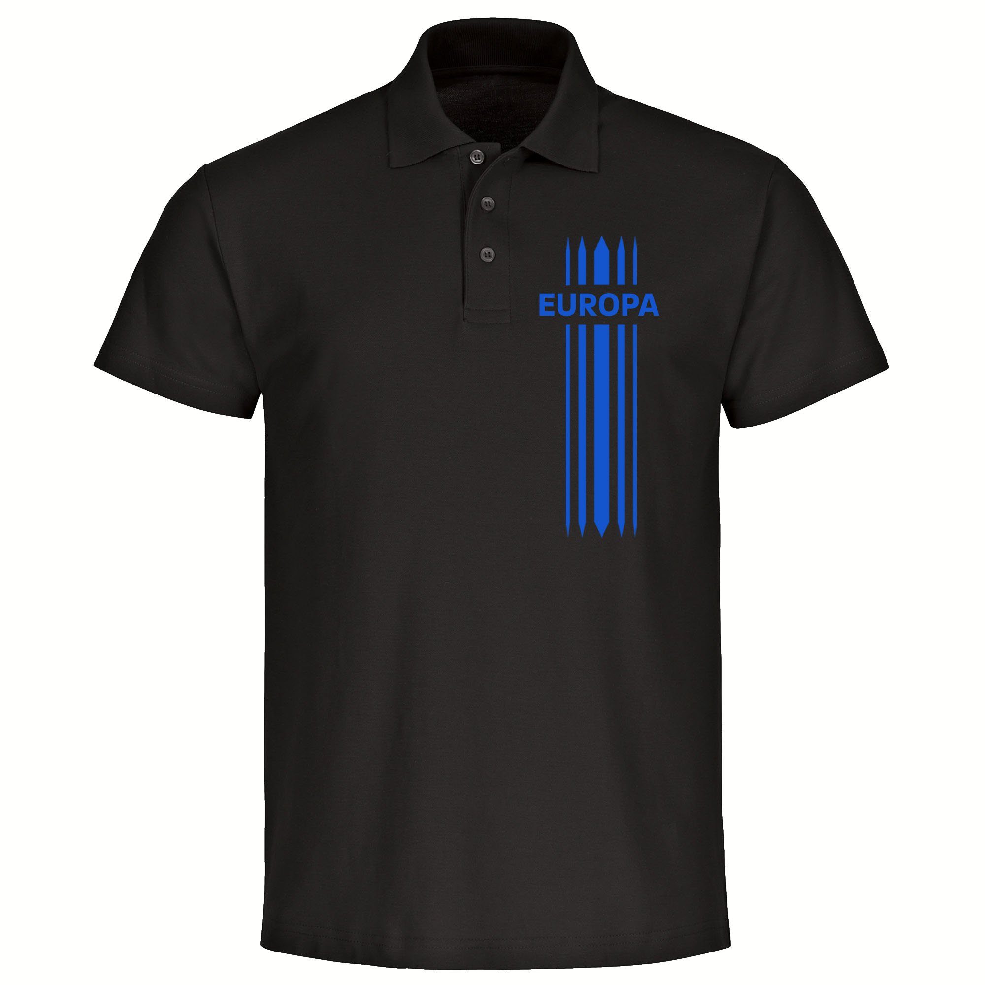 multifanshop Poloshirt Europa - Streifen - Polo