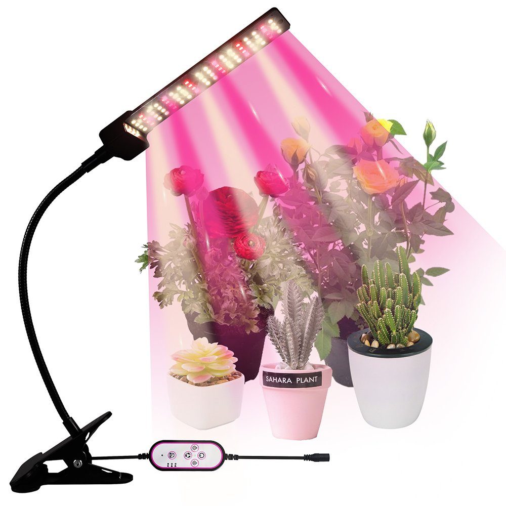 3 Wecker, Auto Ladefunktion, Sunicol USB-Drahtlose Digitaler für Tischleuchte Lichter, 4/8/12H Zimmerpflanzen, Schreibtischlampe Gemüse LED mit Timer,