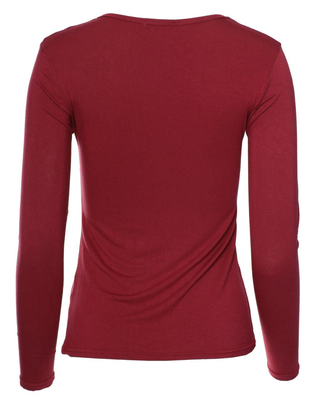 Muse Rundhalsshirt Basic Rundhals Langarmshirt Skinny Fit 1093 günstig online kaufen