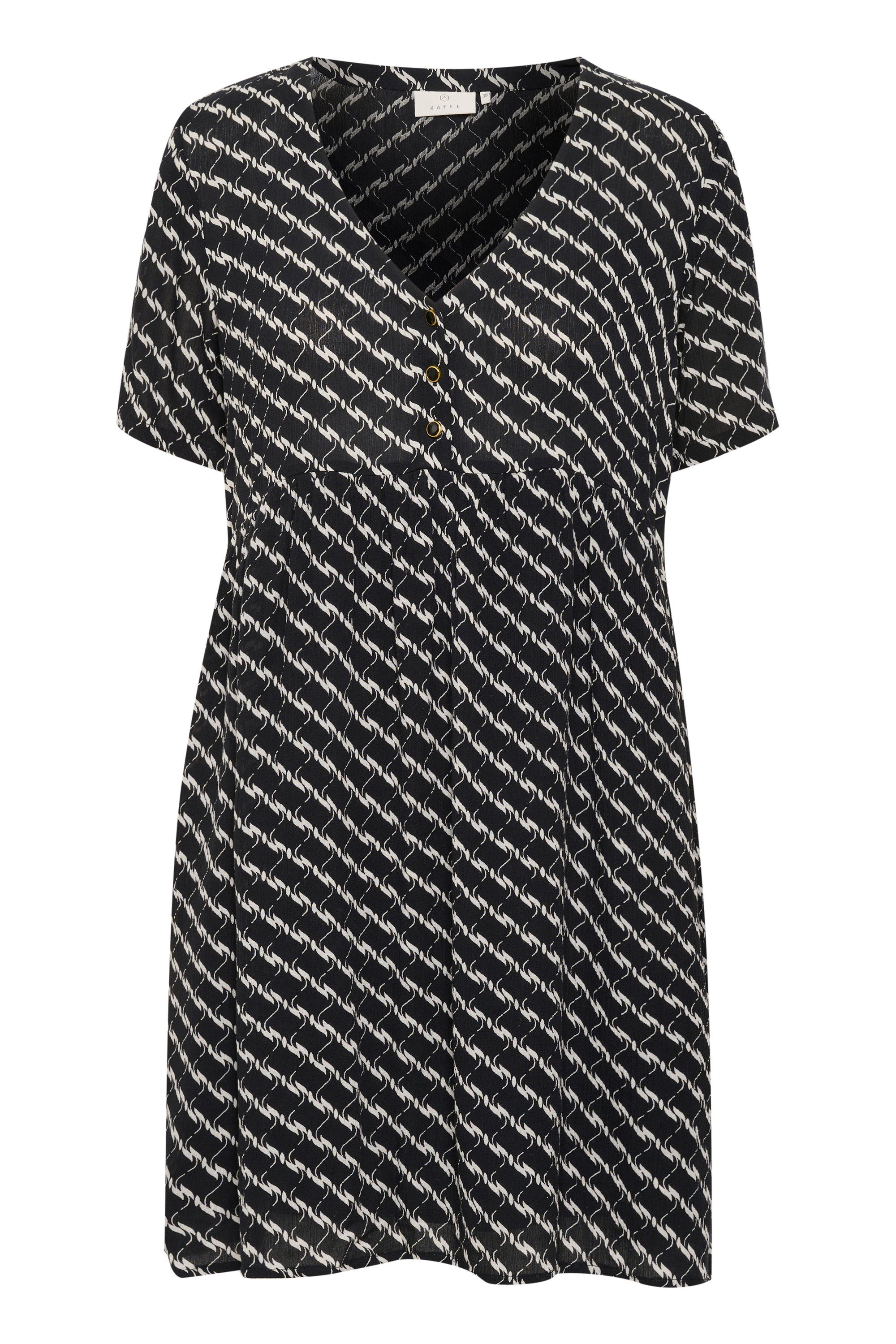 KAFFE Print Jerseykleid Black/Chalk KAmarita Graphic Kleid