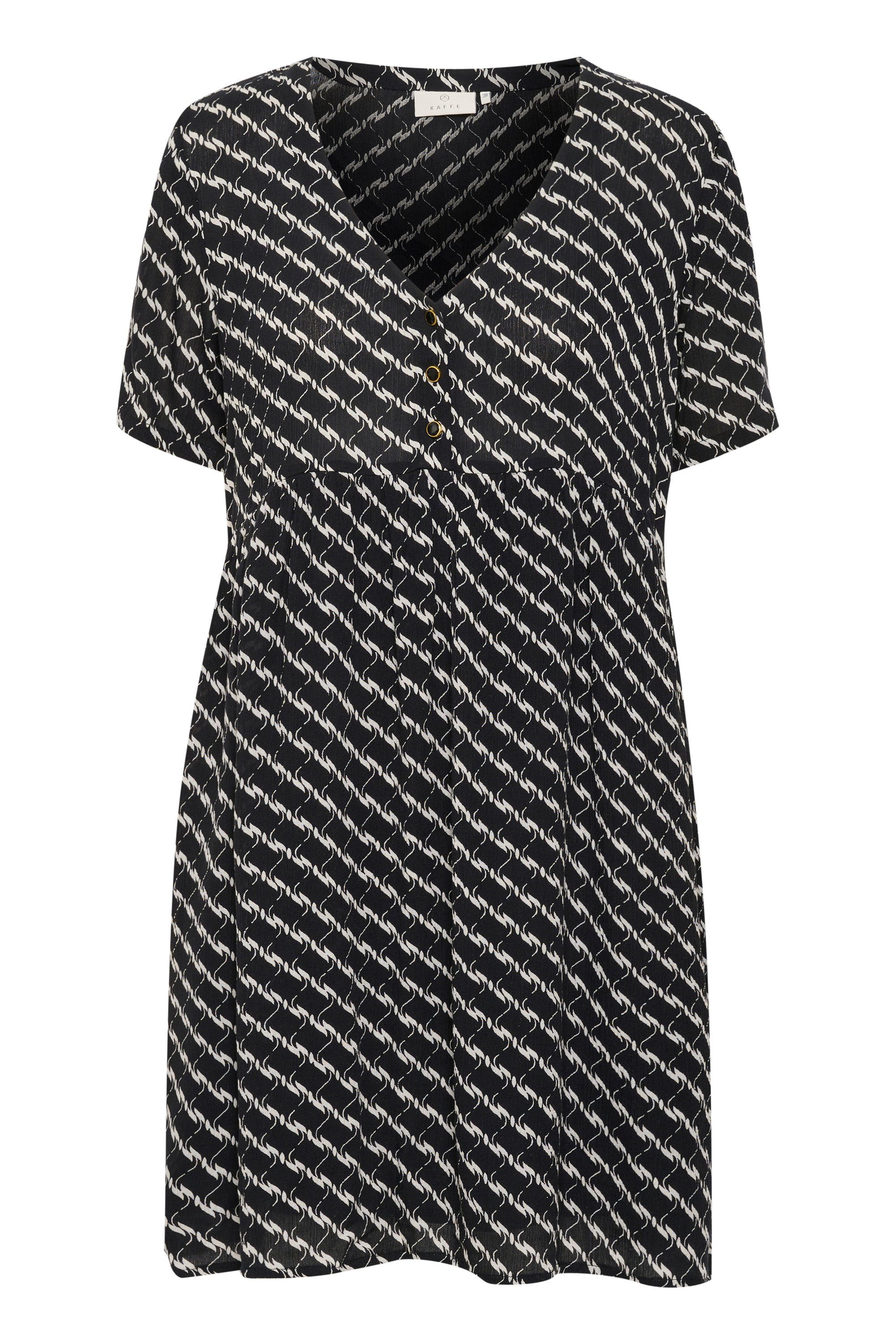 KAFFE Jerseykleid Kleid KAmarita Black/Chalk Graphic Print