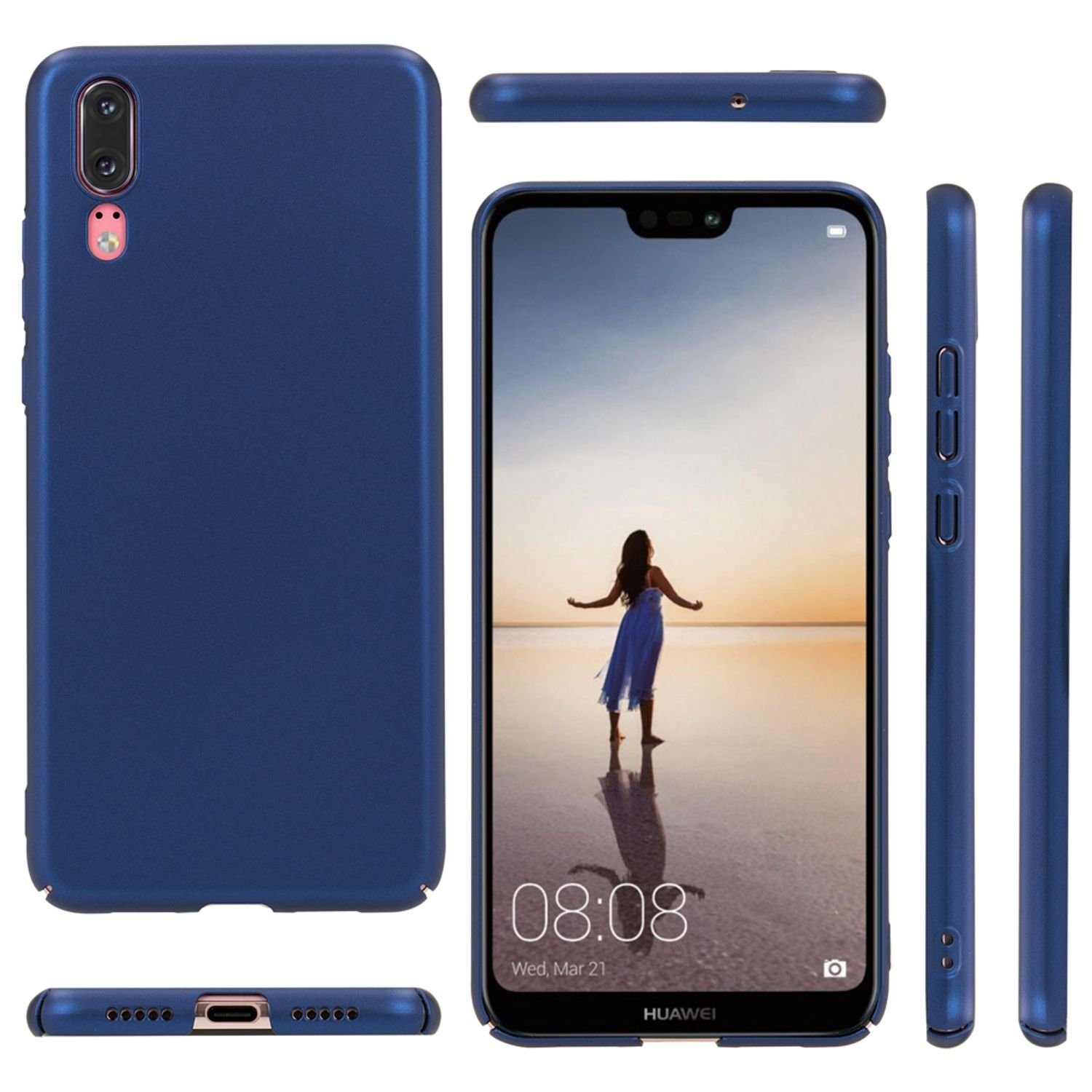 Nalia Smartphone-Hülle Huawei P20, Ultra Dünne 0,5mm Hülle / Mattes Hardcase / Silk Touch / Extra Leicht
