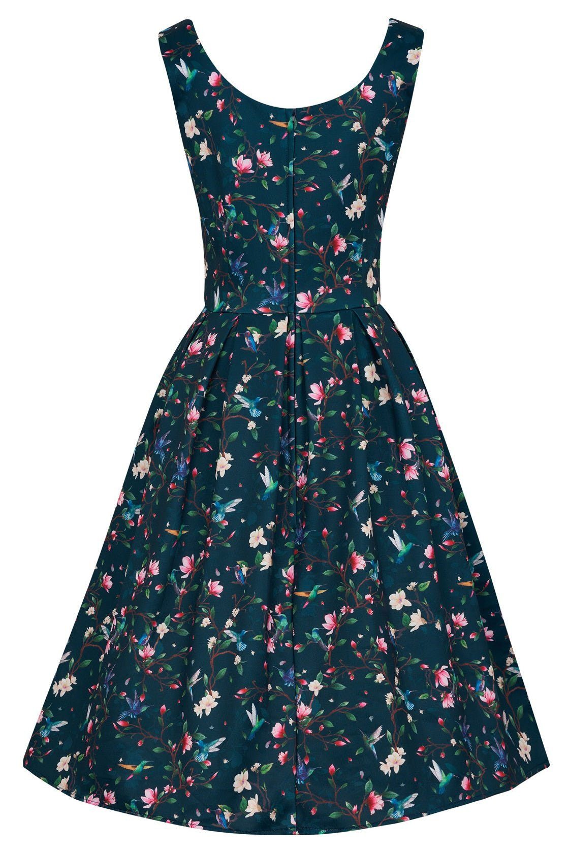 Dolly and Dotty A-Linien-Kleid Amanda Navy Hummingbird Retro Rockabilly 50er