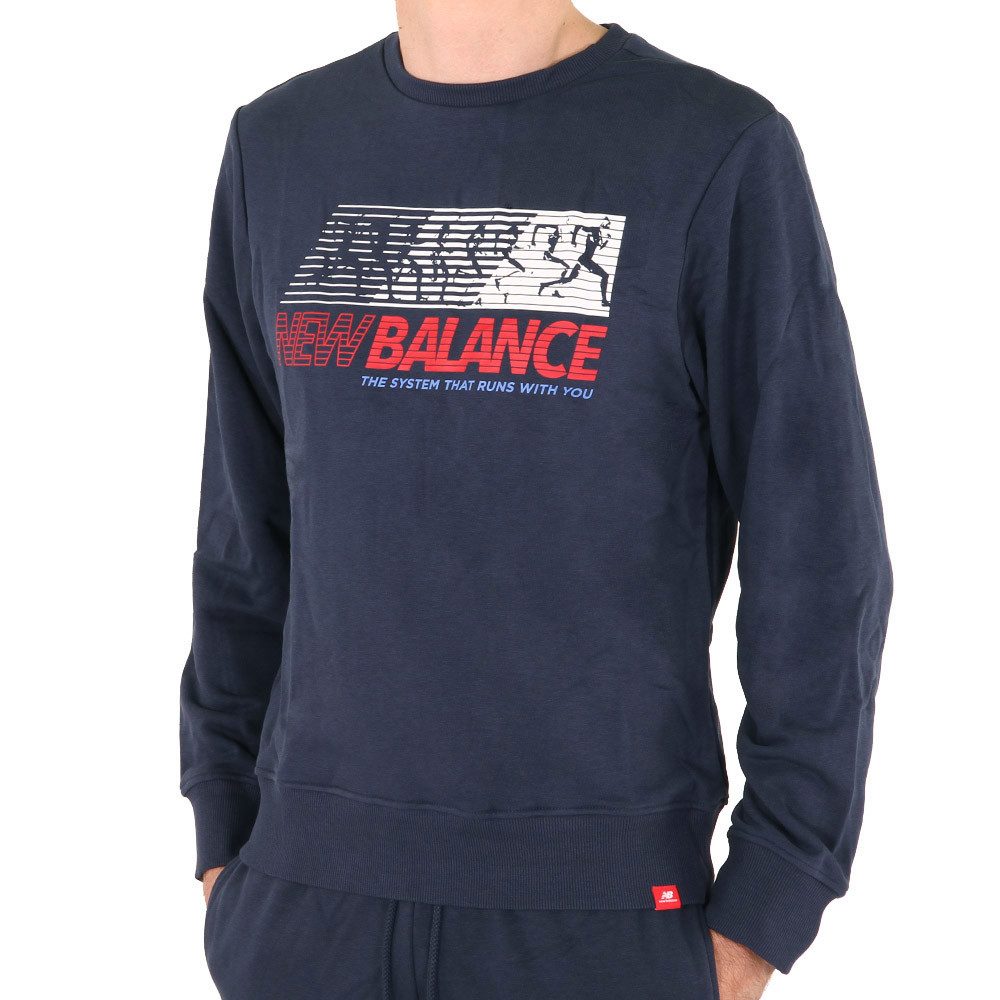 New Balance Rundhalspullover New Balance MT03509 Essential Speed Crew NGO Natural Indigo