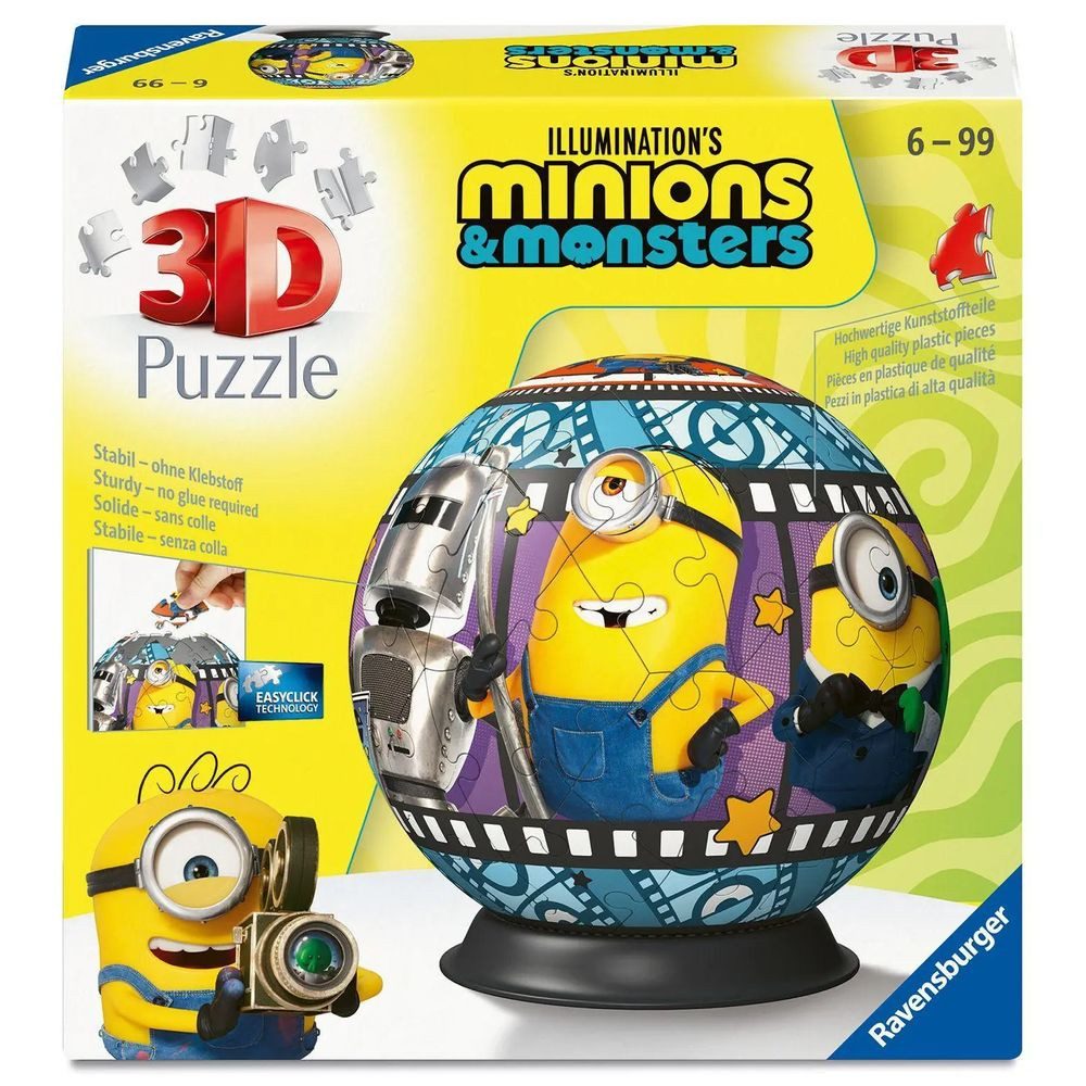 Ravensburger Puzzle 3D Puzzle-Ball Minions 3, Puzzleteile