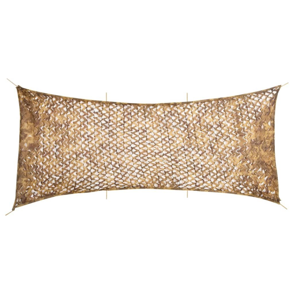 Sonnensegel 627 x 290 cm Tarnnetz mit Aufbewahrungstasche 627x290 cm Sandfarbe