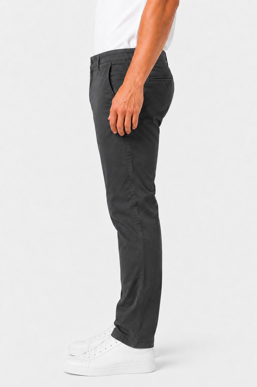 D'MARO Chinohose Herren, Chino Hosen Herren mit Stretch, Modern Fit Hose abgesteppte Kante