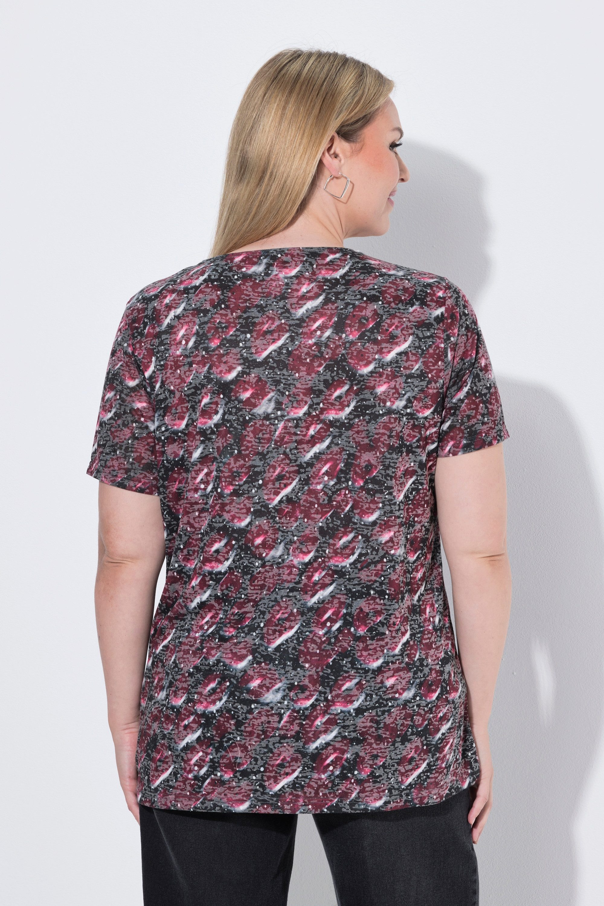 MIAMODA T-Shirt T-Shirt Komfort Fit farbiges Leo-Muster