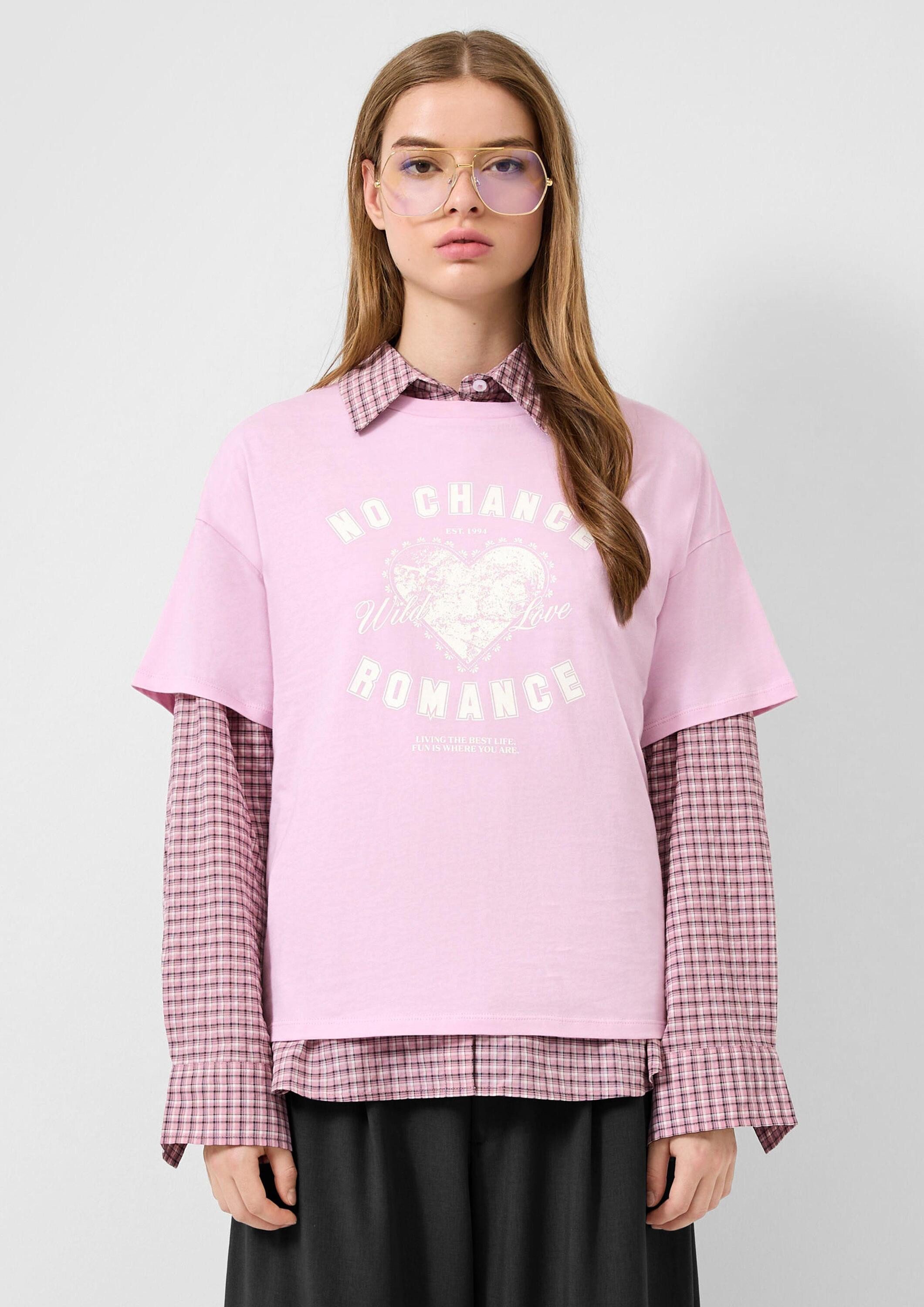 QS Kurzarmshirt T-Shirt T-Shirt mit Print