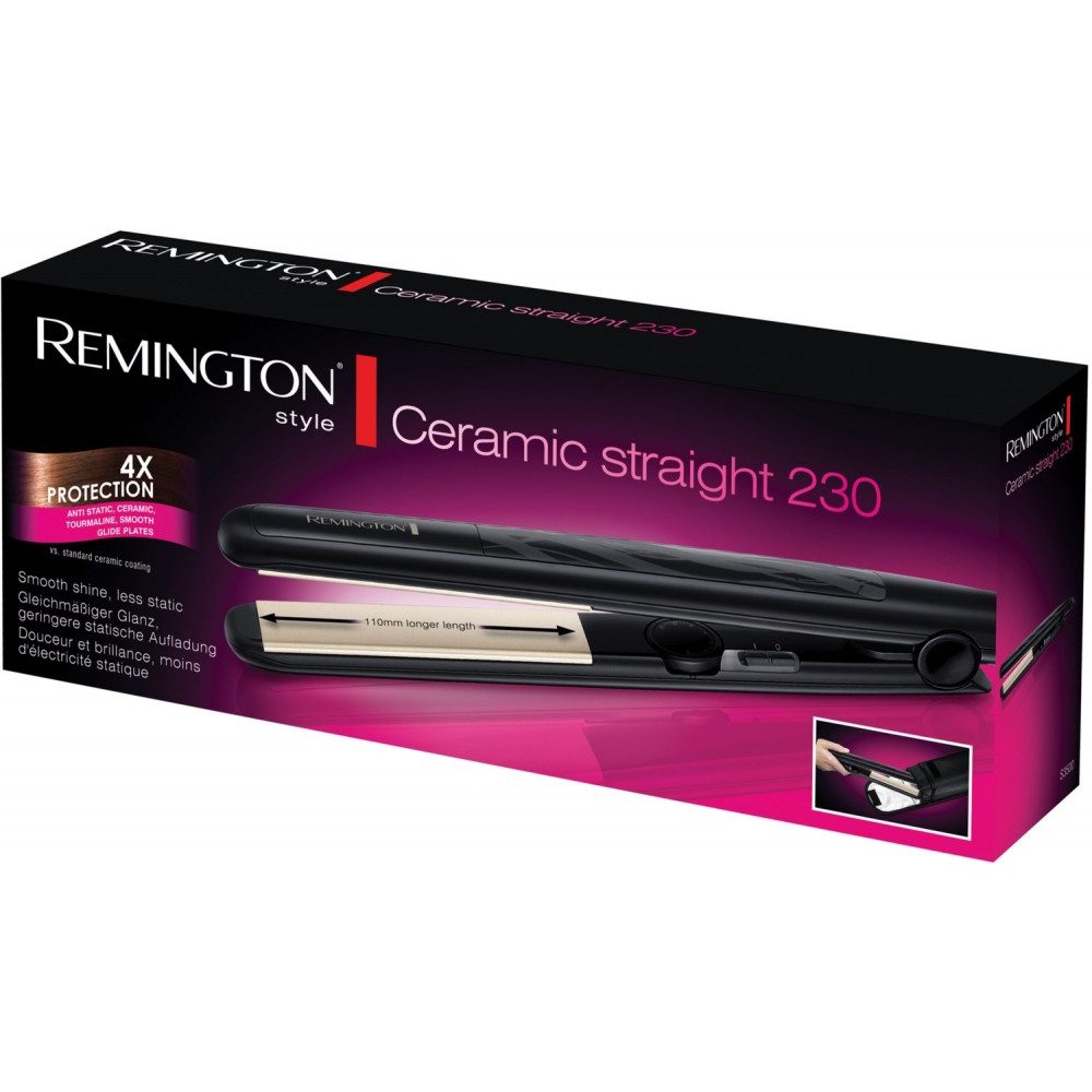 Remington Glätteisen Remington S 3500 Haarglätter für seidiges Haar in schwarz.