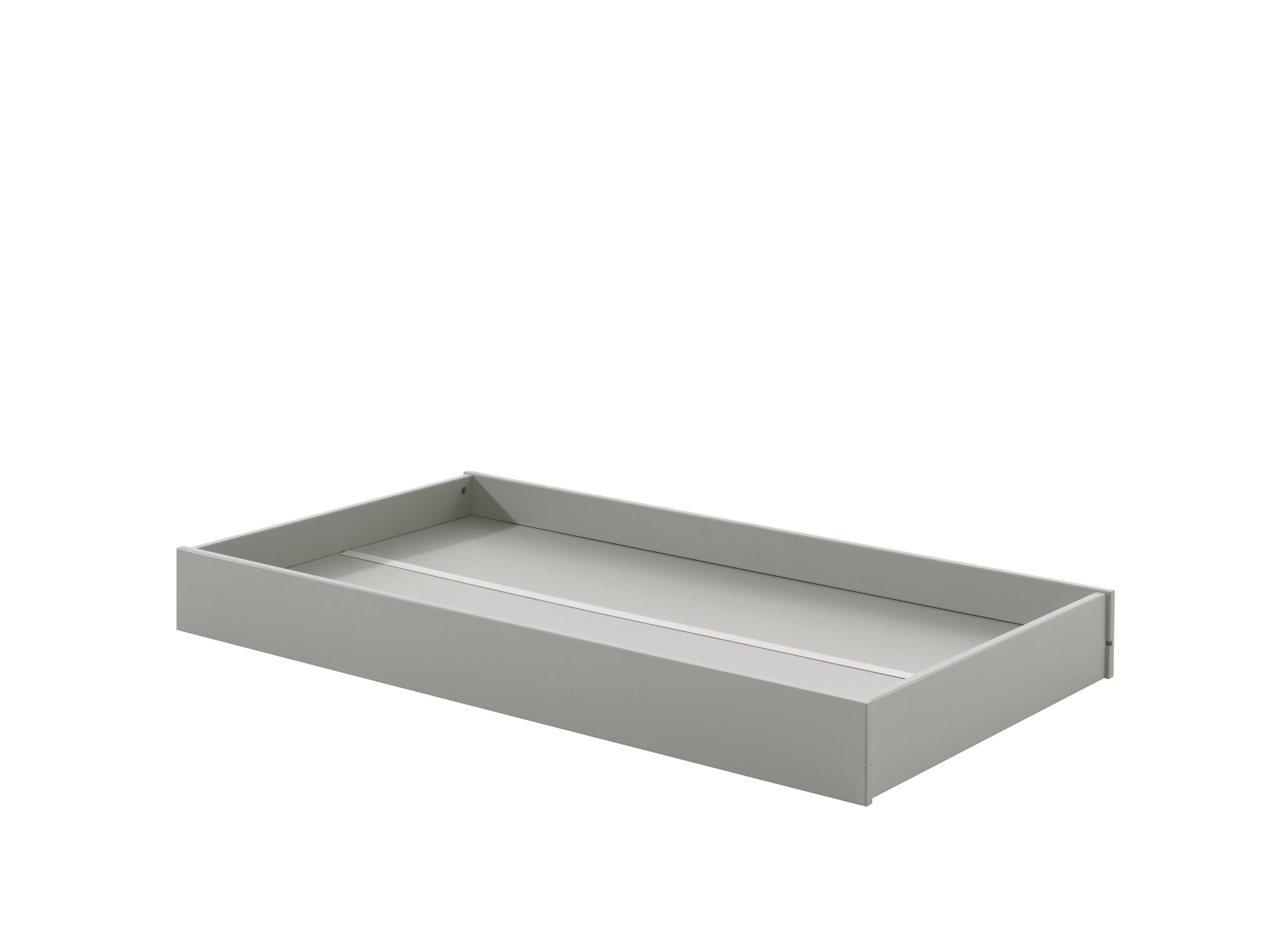Kinderbett aus Massive Kiefer in Grau. Abmessungen (BxHxT) 138,5x14x73,6 cm
