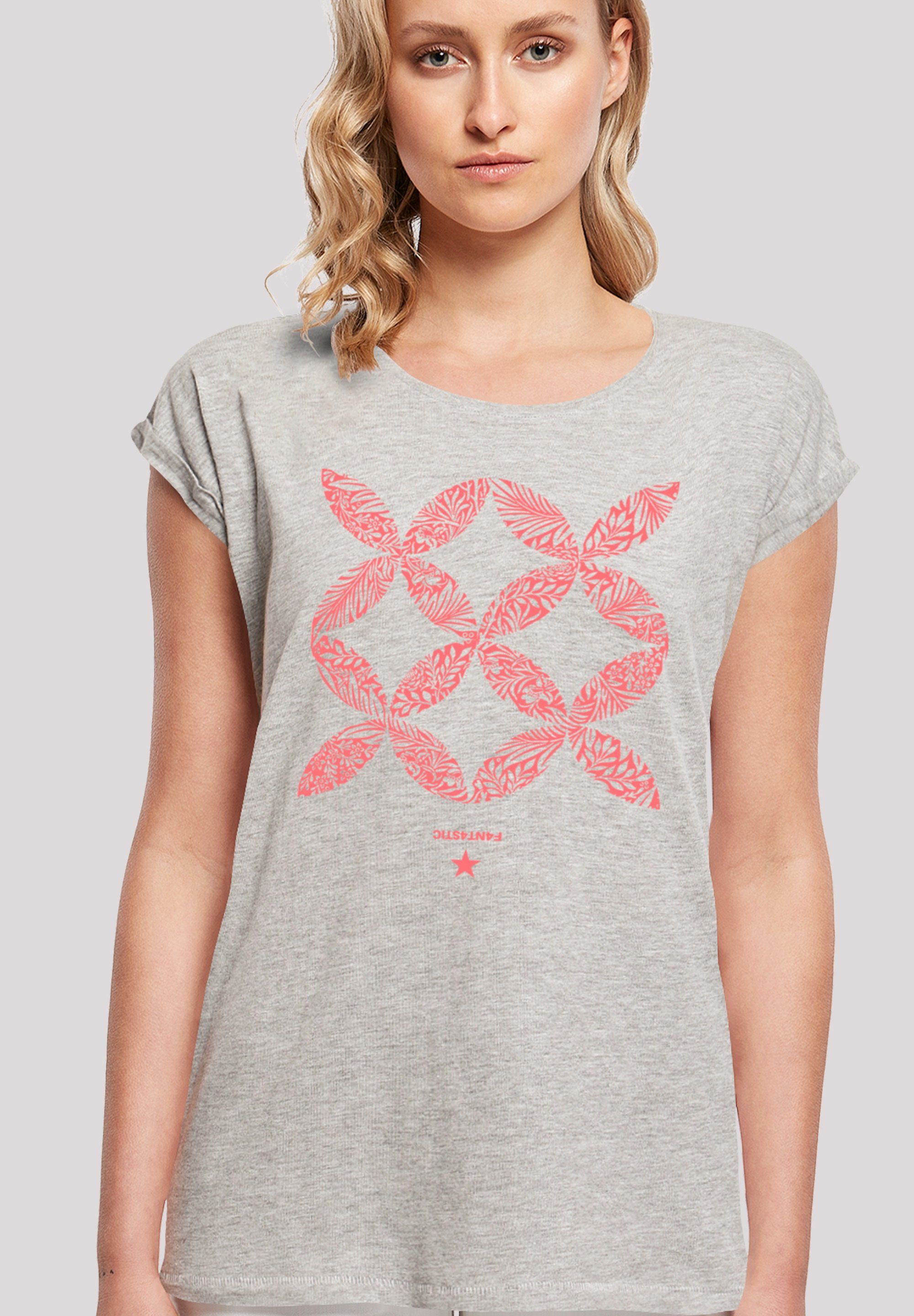 Abstand F4NT4STIC T-Shirt Blumenmuster Print Coral