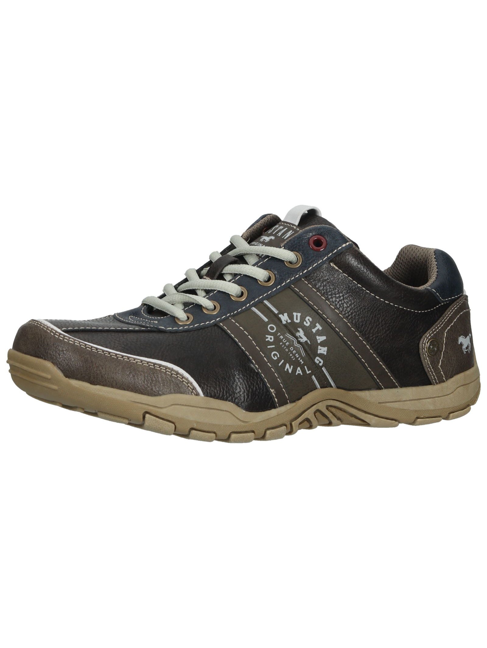 Halbschuhe Lederimitat Schnürschuh