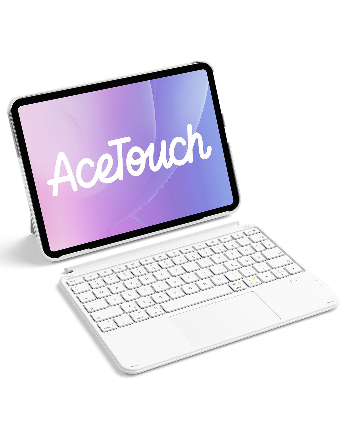 Inateck für iPad 11 Gen A16, 11 Zoll iPad Air M3 7/6/5/4, iPad 10, iPad Pro iPad-Tastatur (Ultraleichte, Abnehmbare Tastatur mit Touchpad, Tragbar)