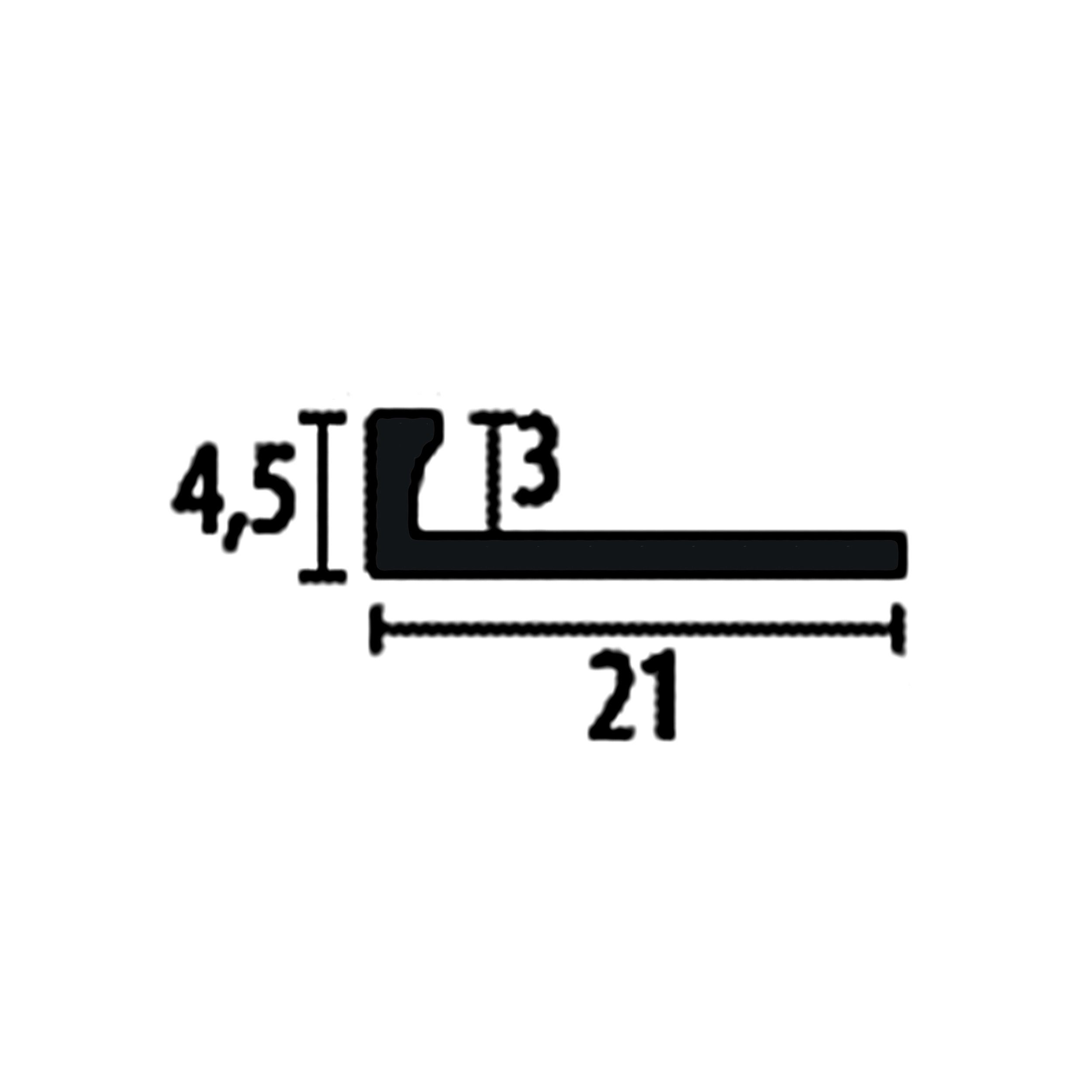 PROVISTON Abschlussprofil Aluminium, 21 x 2500 günstig online kaufen