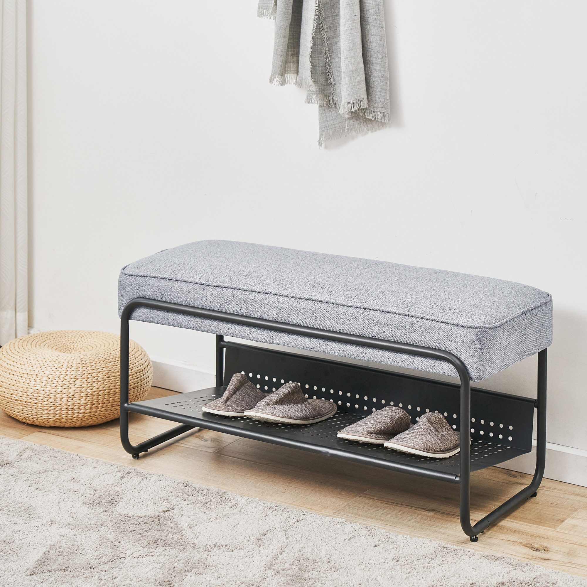 en.casa Schuhbank, Schuhbank »Lillehammer« 90x37x42 cm günstig online kaufen