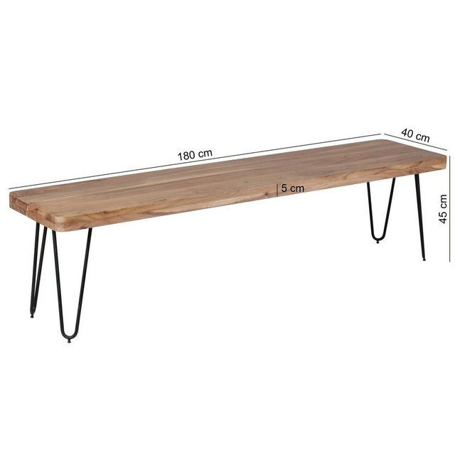 Essbank »FB40565«, Massive Sitzbank 180 x 40 cm HARLEM Akazie Holz Bank für Esstisch Massiv Küchenbank Massivholz Essbank ohne Lehne für Essbank »FB40565«, Massive Sitzbank 180 x 40 cm HARLEM Akazie Holz Bank für Esstisch Massiv Küchenbank Massivholz Essbank ohne Lehne für