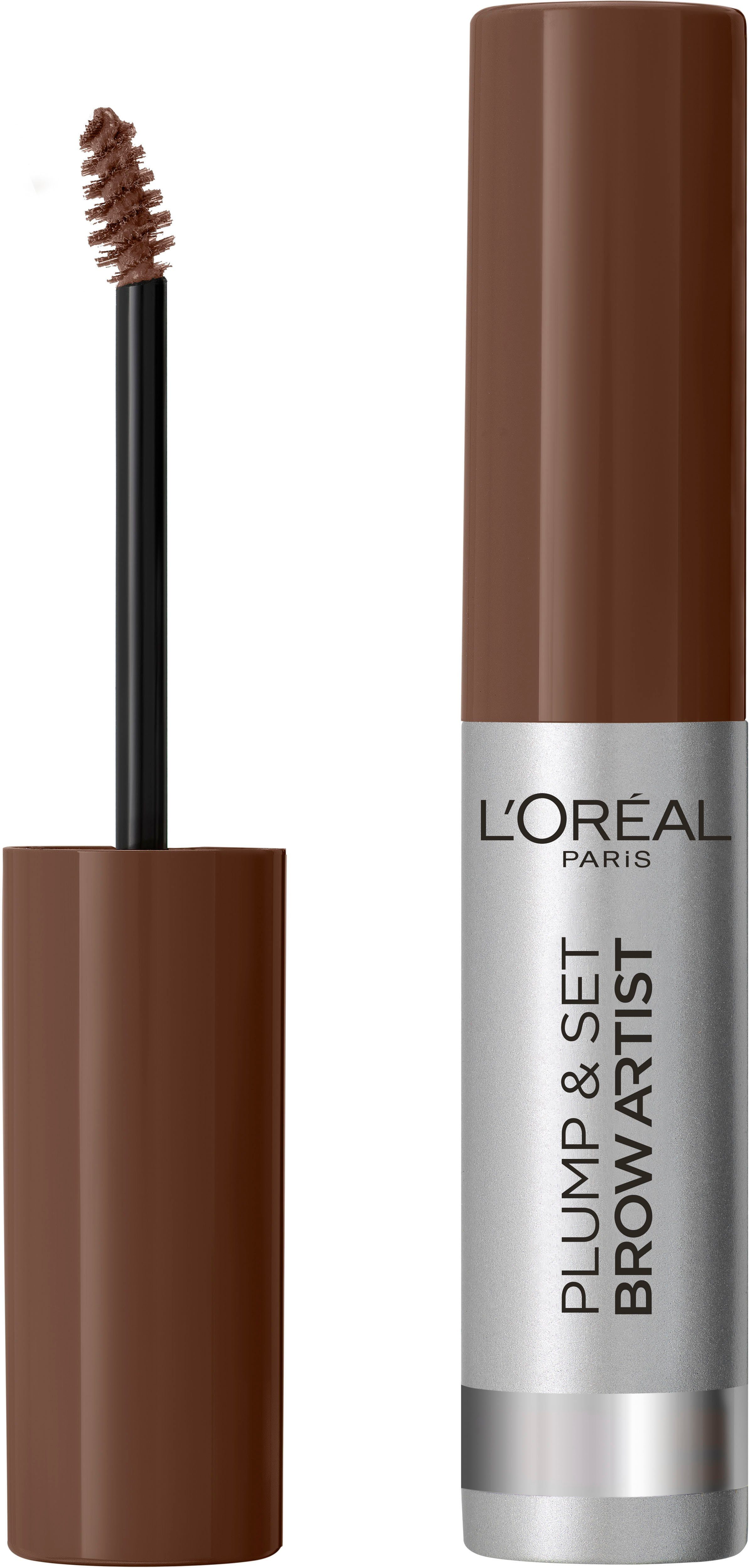 L'ORÉAL PARIS Set, Brow und mit Präzisionsbürste, wischfest 105 Plump Augenbrauen-Kosmetika Artist Brunette & Gelformel