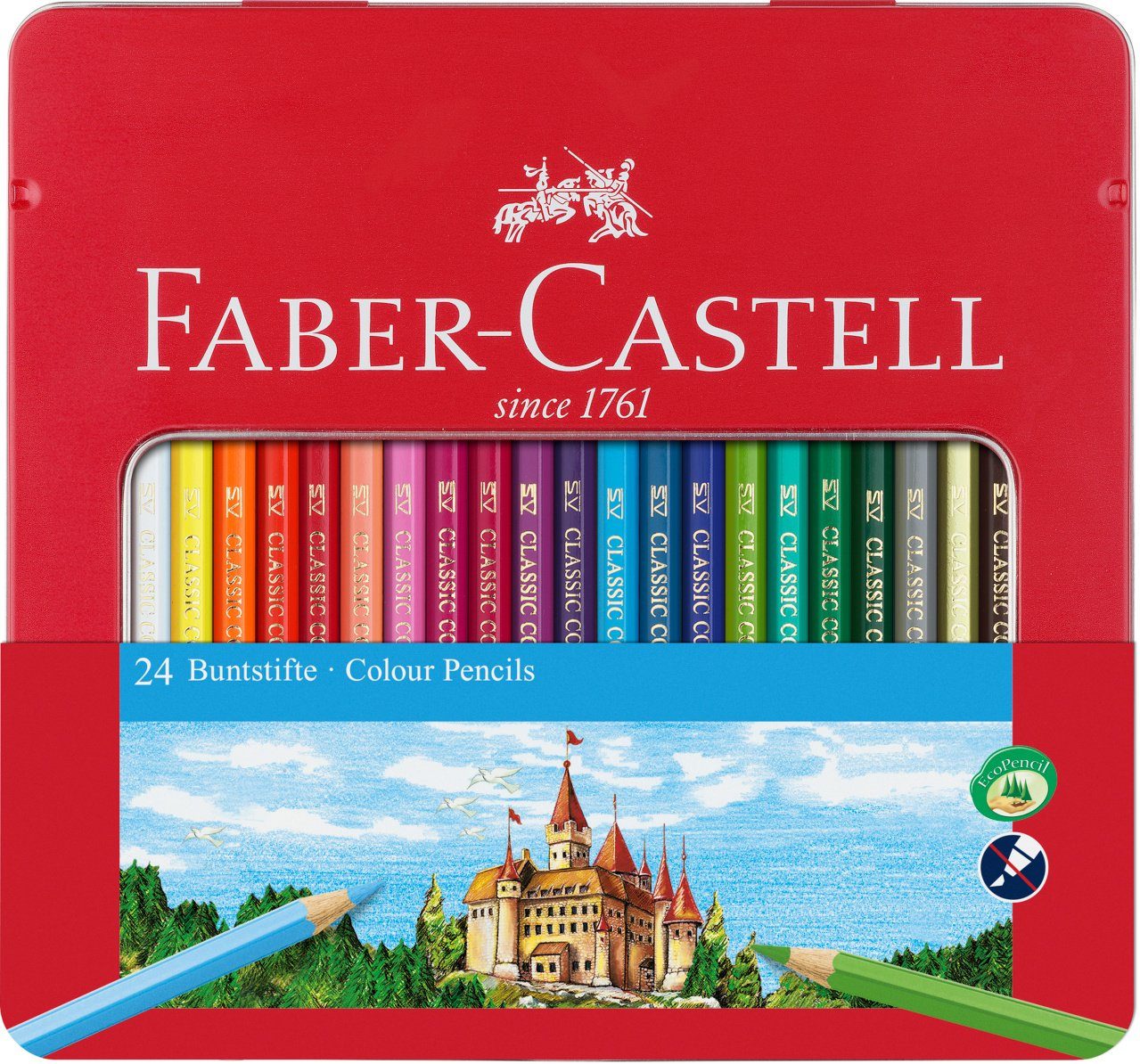Buntstift 24 Buntstifte CLASSIC farbsortiert
