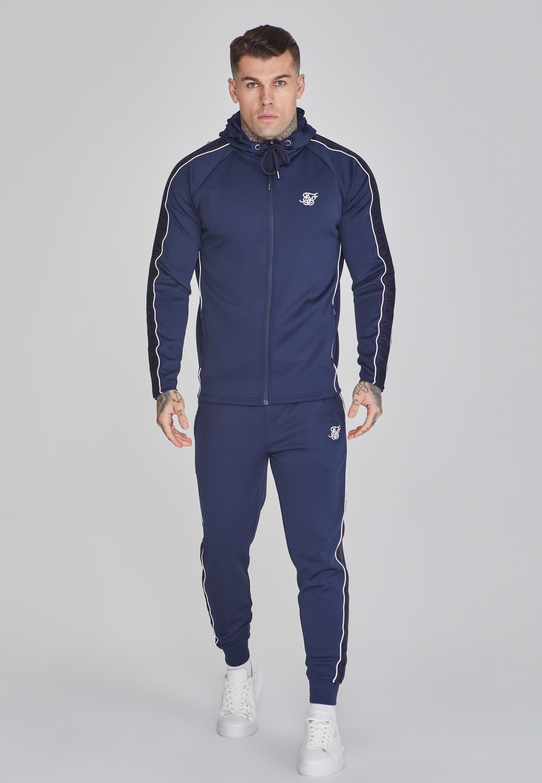 Siksilk Sweatanzug SikSilk Herren Marineblauer Trainingsanzug günstig online kaufen