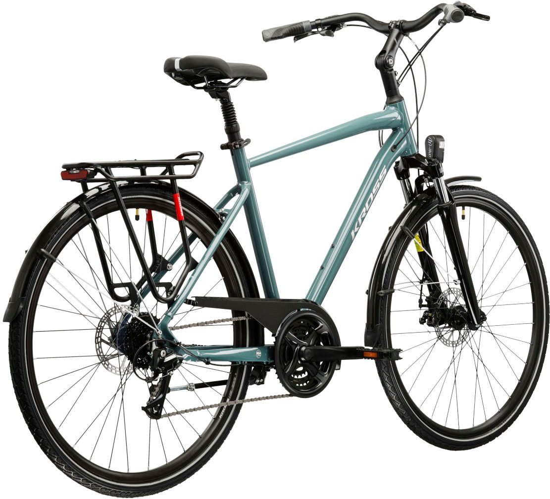 Kross Trekkingrad Trans 3.0, 24 Gang Shimano ACERA M3020 Schaltwerk, Kettenschaltung