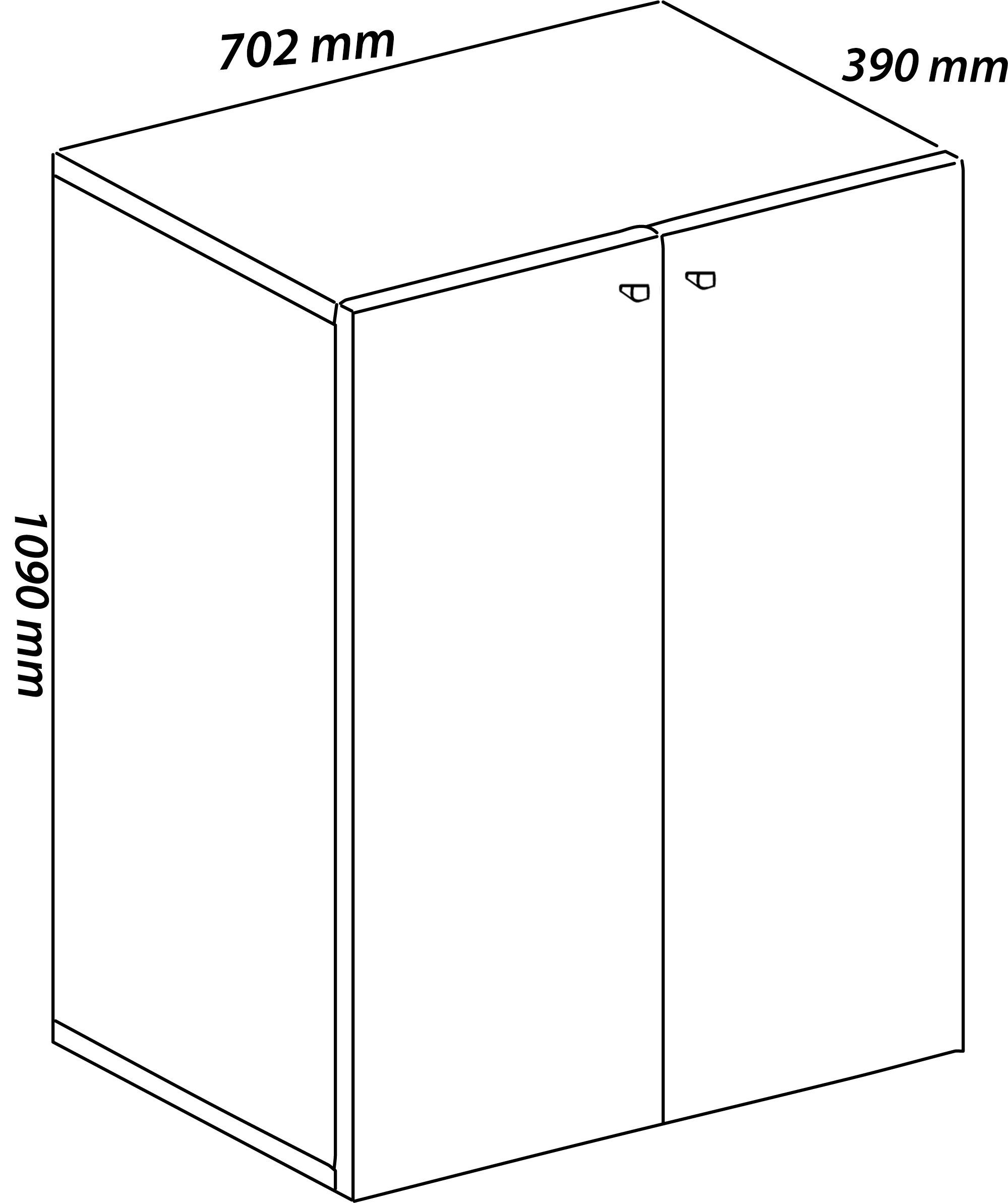 VCM Aktenschrank Büroschrank Bücher Ordner (1-St) Lona Weiß Aktenschrank 3fach