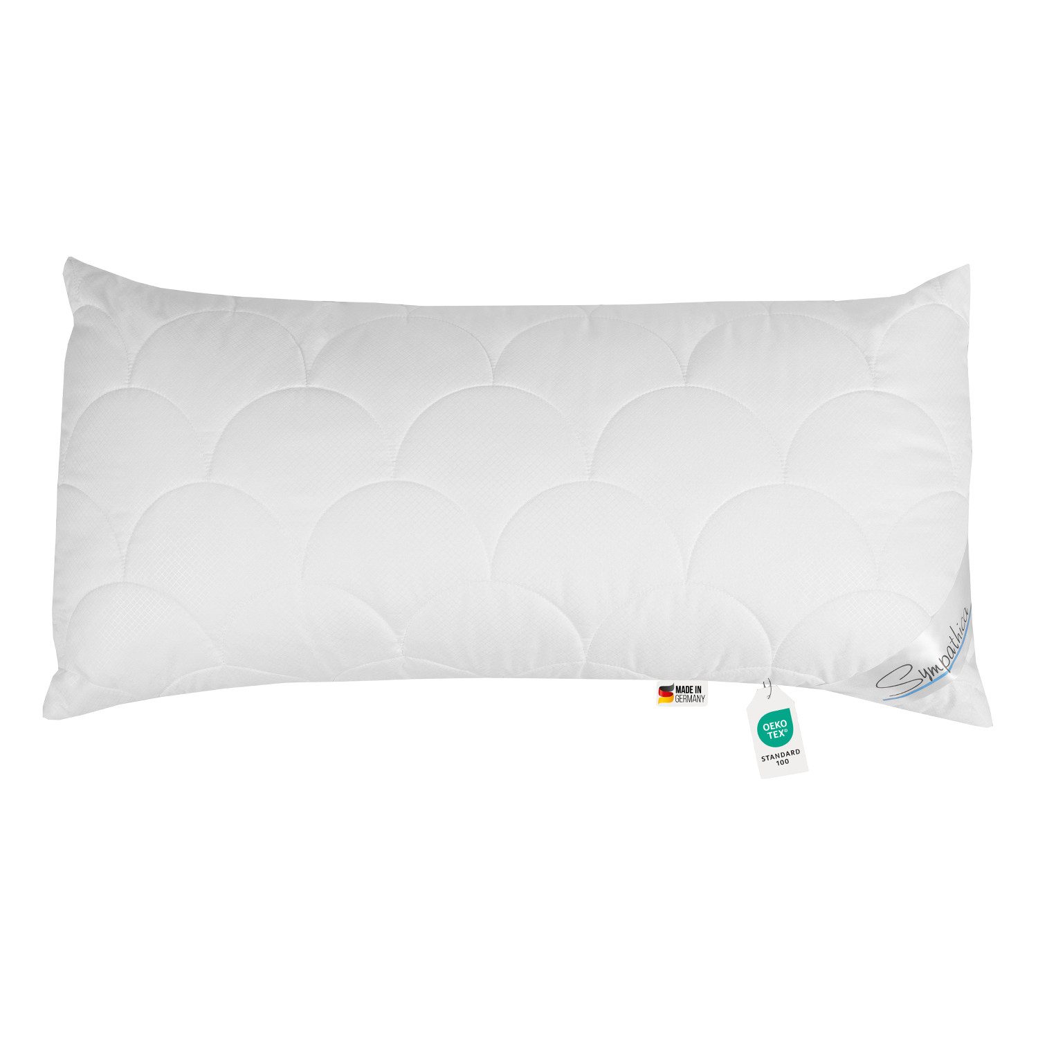 Sympathica Kunstfaserkopfkissen Sympathica Allergiker Kopfkissen atmungsaktive Klimafaser 40x80 60°C, Füllung: Faserkugeln, Bezug: Microfaser Batist, Seitenschläfer, Rückenschläfer, Bauchschläfer, Hergestellt in Deutschland