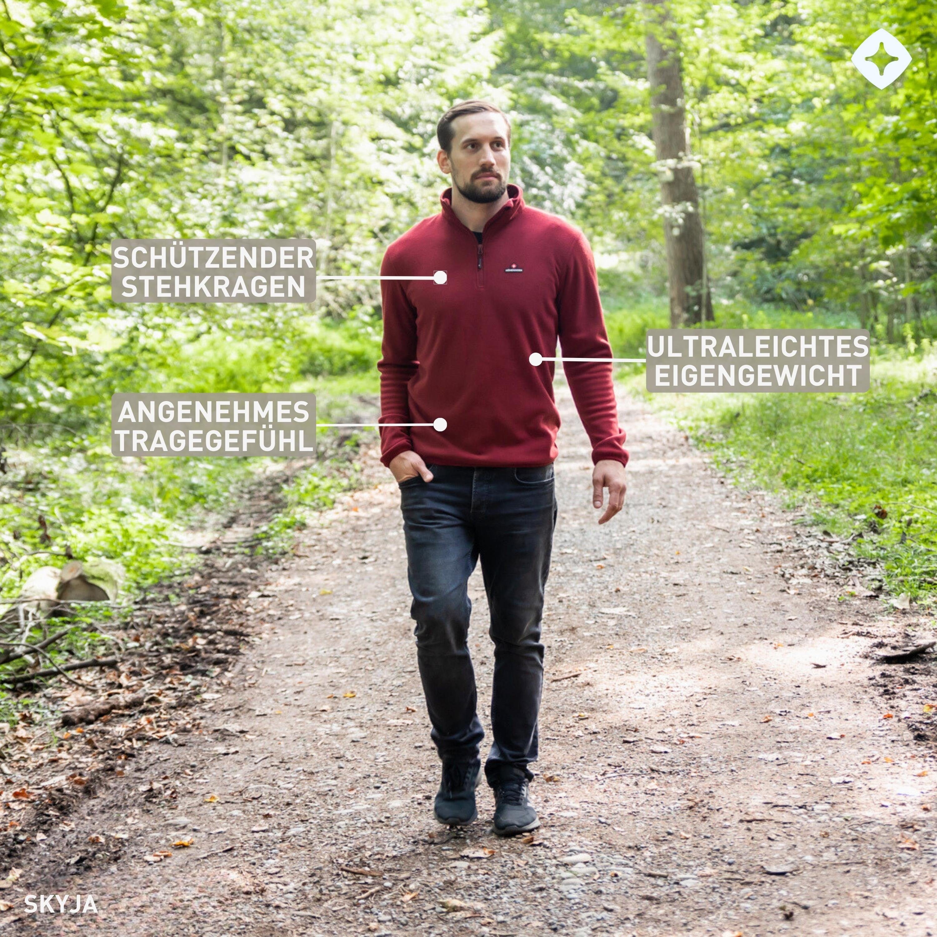Höhenhorn Fleecepullover Skyja Herren Fleece Pullover für Männer Sweatshirt 1/4 Zip Microfleece