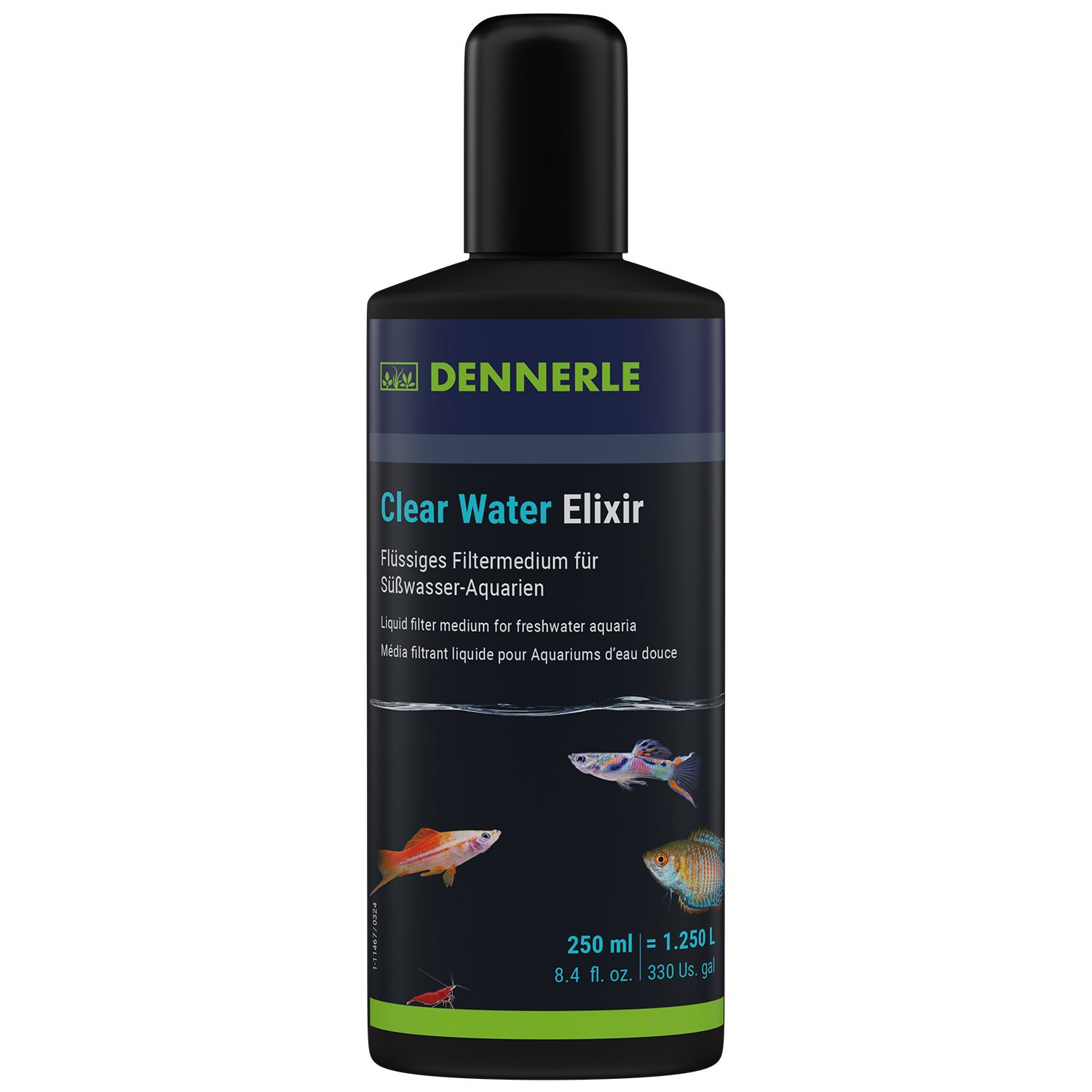 DENNERLE Aquariumpflege Clear Water Elixir, 250 ml, Flüssiges Фильтрыmedium