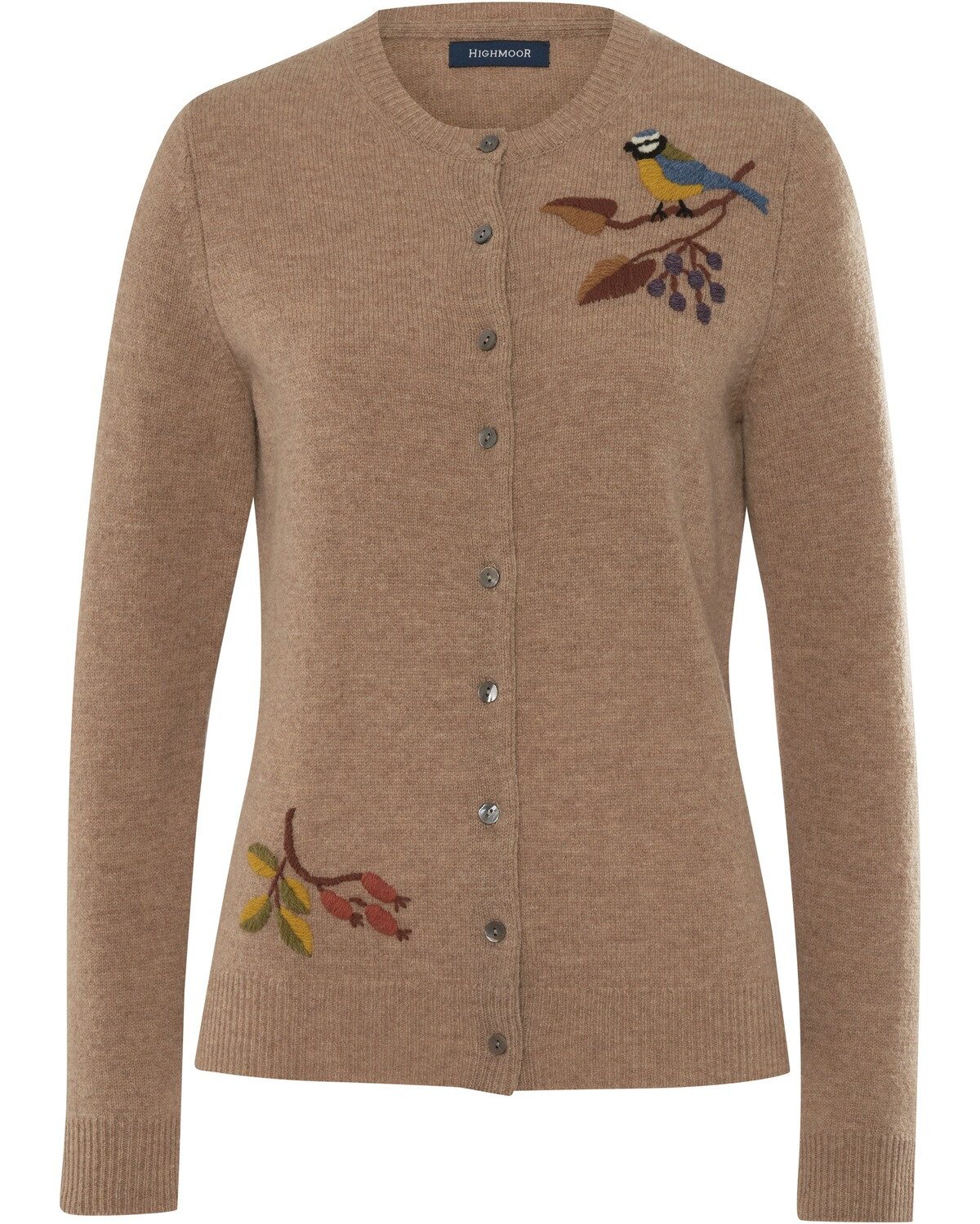Highmoor Strickjacke Strickcardigan mit Stickerei