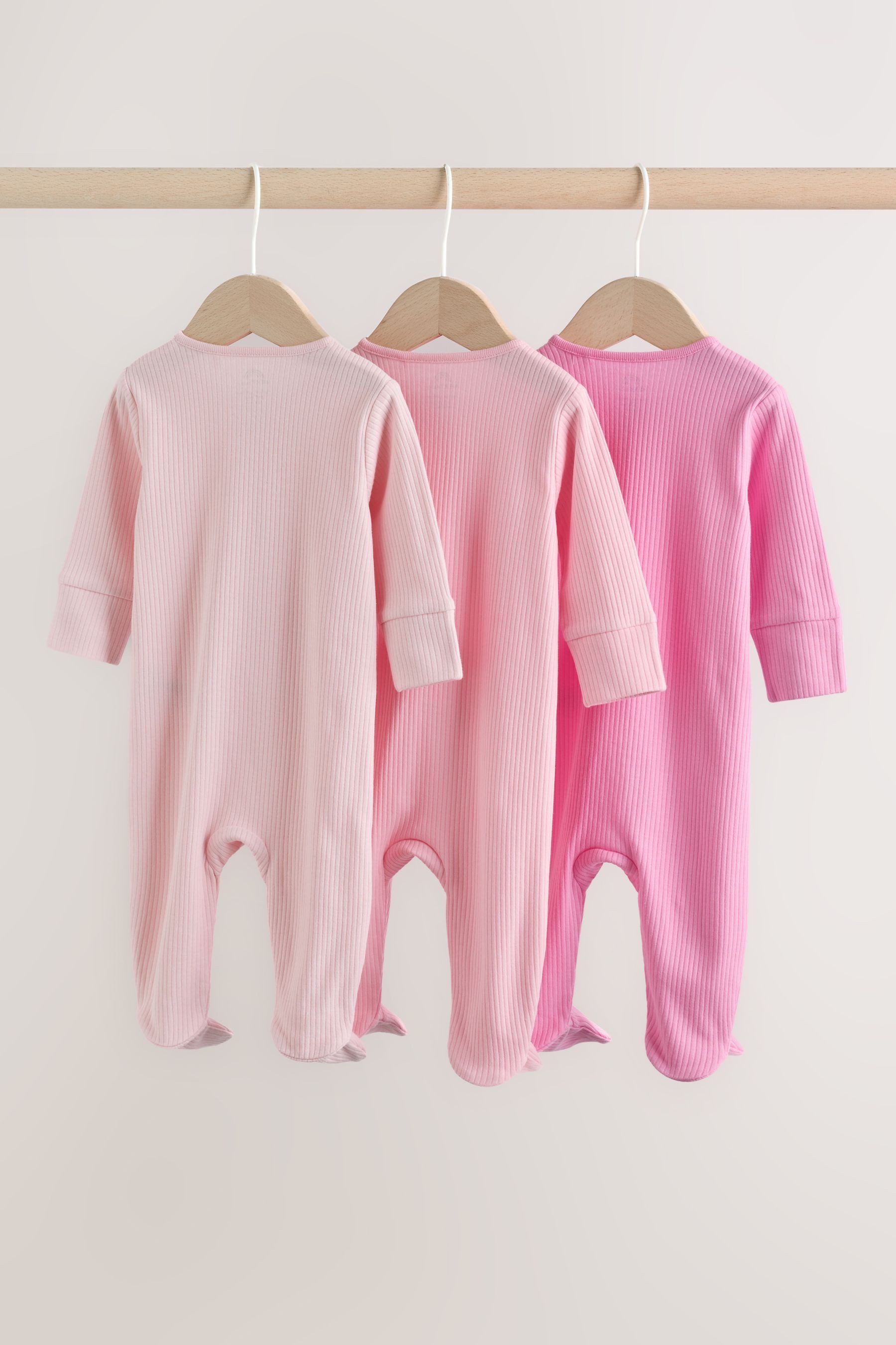 Next Schlafoverall Babyschlafanzüge mit Zweiwege-RV, 3er-Pack (3-tlg) – Bild 4 von 5