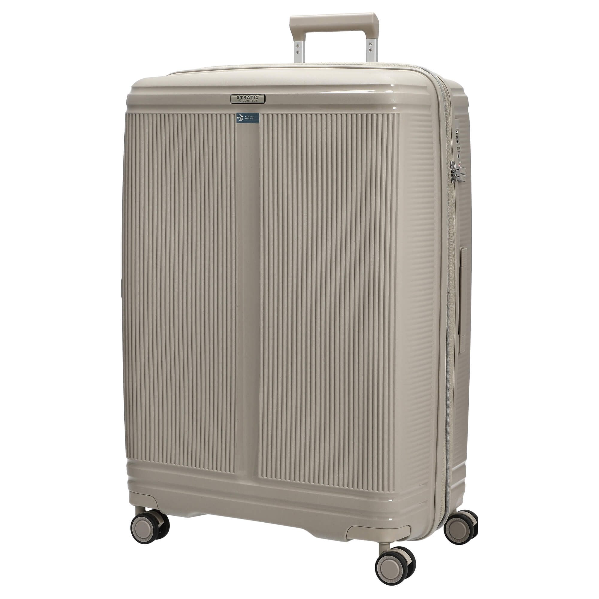 Stratic Koffer Straw T - 4-Rollen-Trolley 76 cm L erw. (sand), 4 Rollen Rollen