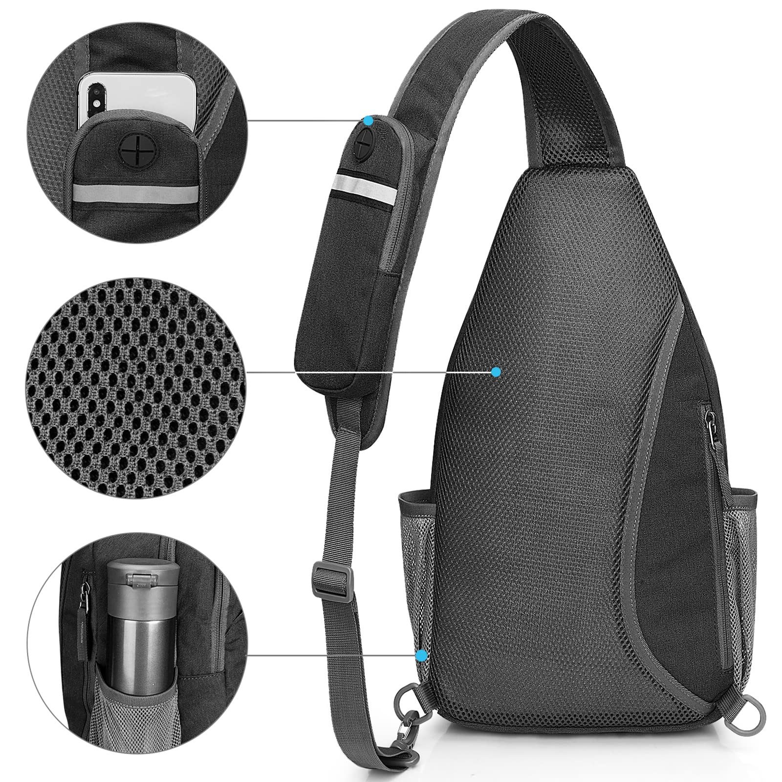 G4Free Schultertasche RFID-blockierende Umhängetasche Crossbody-Brusttasche günstig online kaufen
