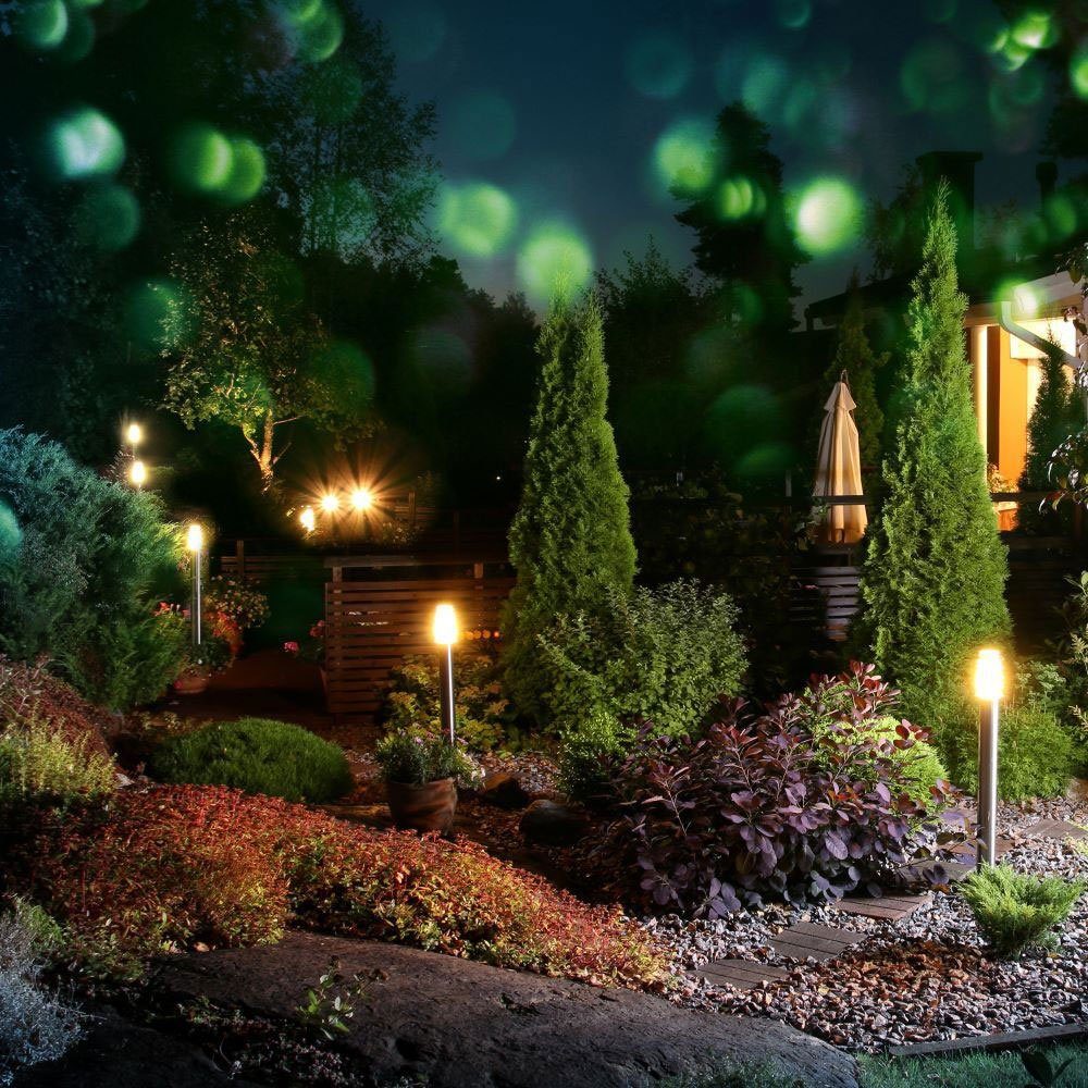 Globo LED Außen-Stehlampe, Leuchtmittel Fernbedienung Gartenlampe Farbwechsel, Säulenleuchte Stehleuchte LED Warmweiß, inklusive, Außenleuchte
