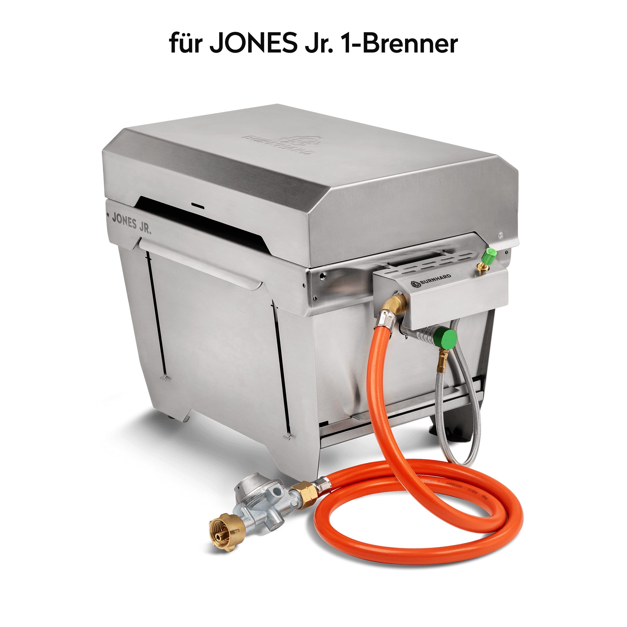 BURNHARD® Gasgrill, JONES Jr., Klappgrill Edelstahl Gasgrill 1-Brenner