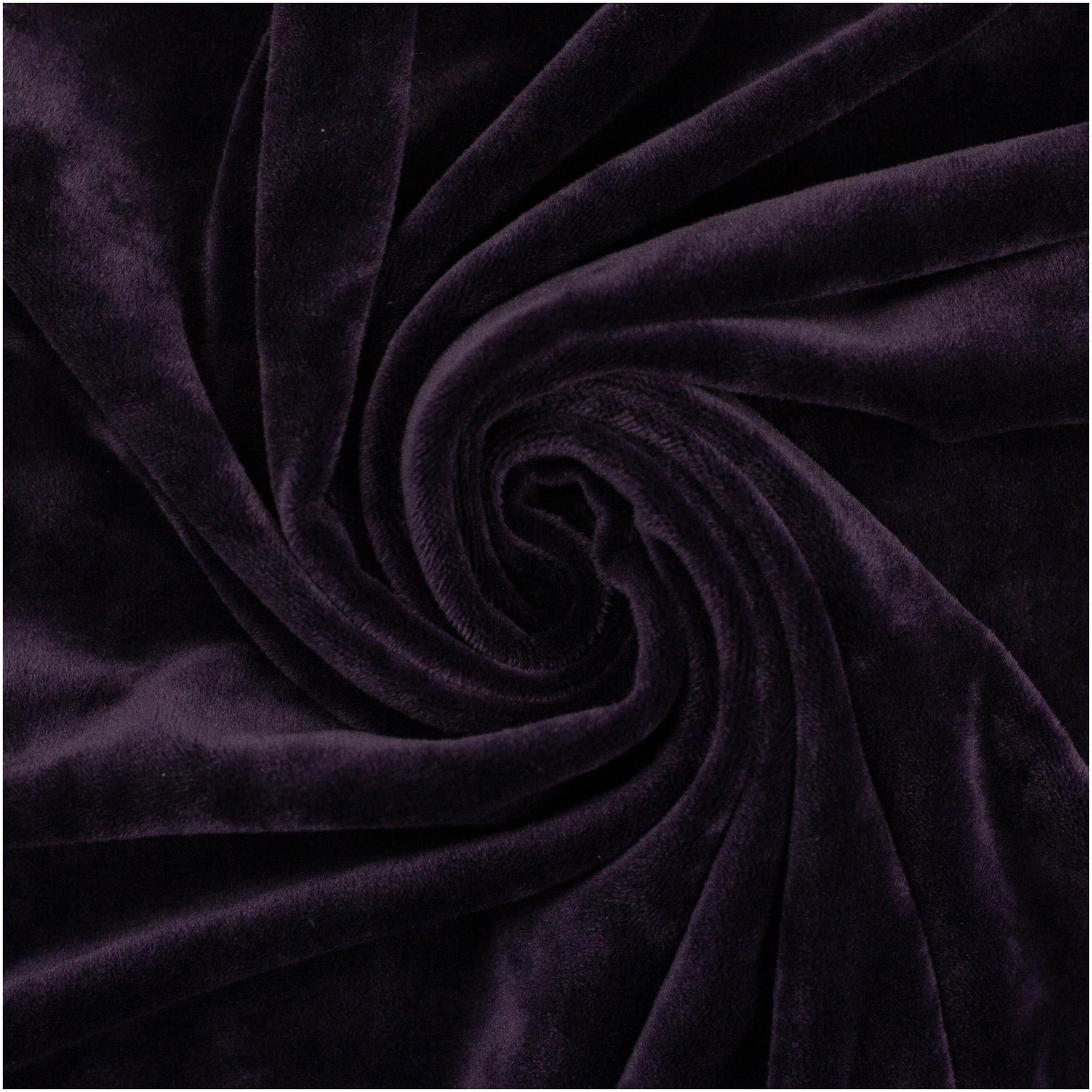 maDDma Stoff Velours-Strech Samt Samtstoff ab 0,5mx1,5m Nicky Kostümstoff uni, aubergine