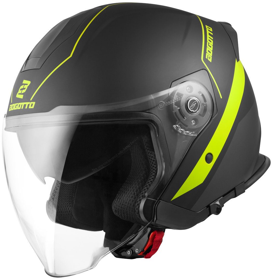 Bogotto Motorradhelm V586 Detri Jethelm, Integriertes Sonnenvisier