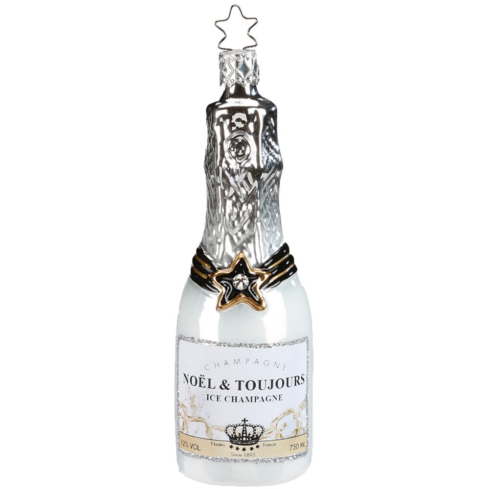 INGE-GLAS® Christbaumschmuck Ice Champagne (1-tlg), mundgeblasen, handbemalt