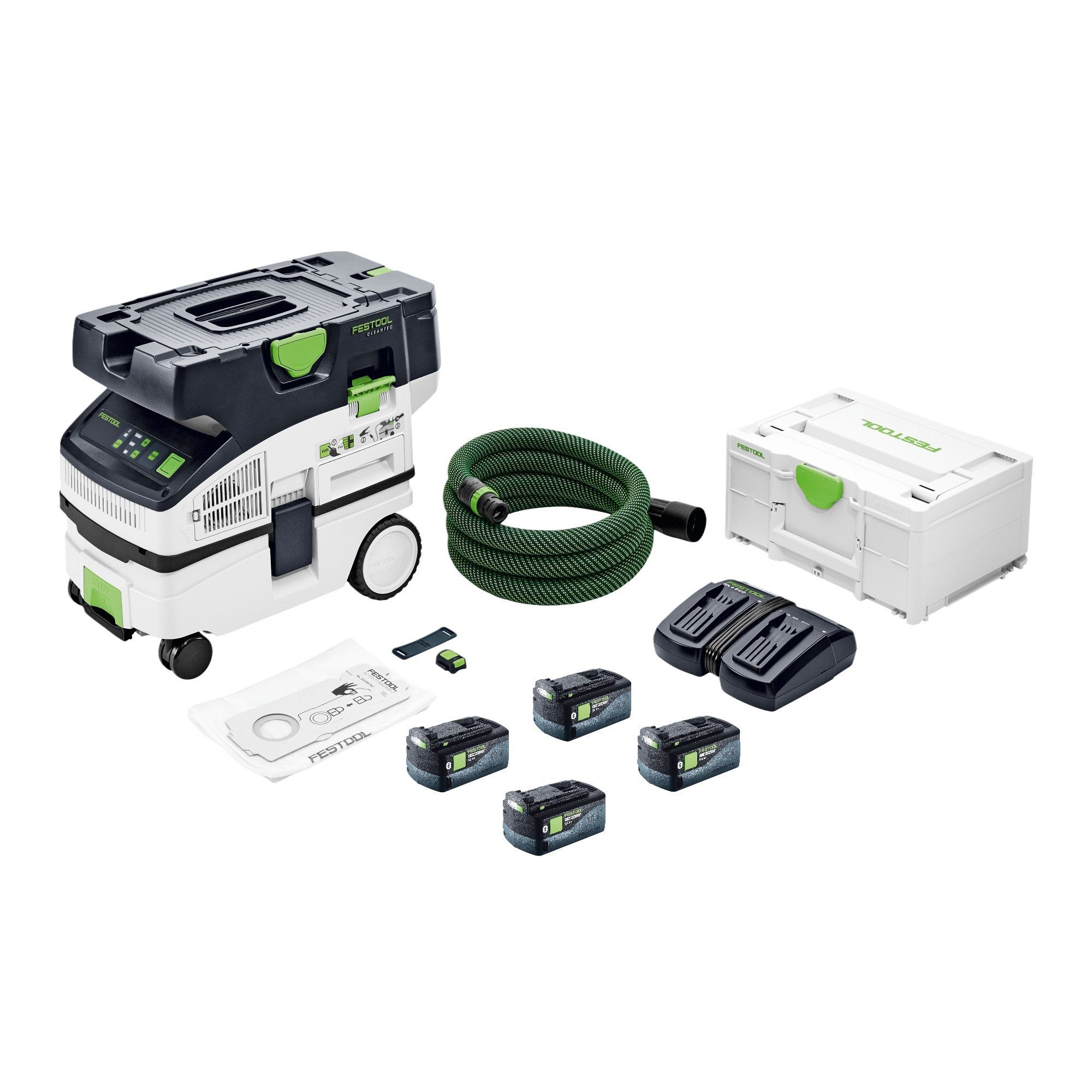FESTOOL Staubabsauger CTLC MINI I-Basic 36V Staubkl L + 4x Akku 5 Ah + Doppellader
