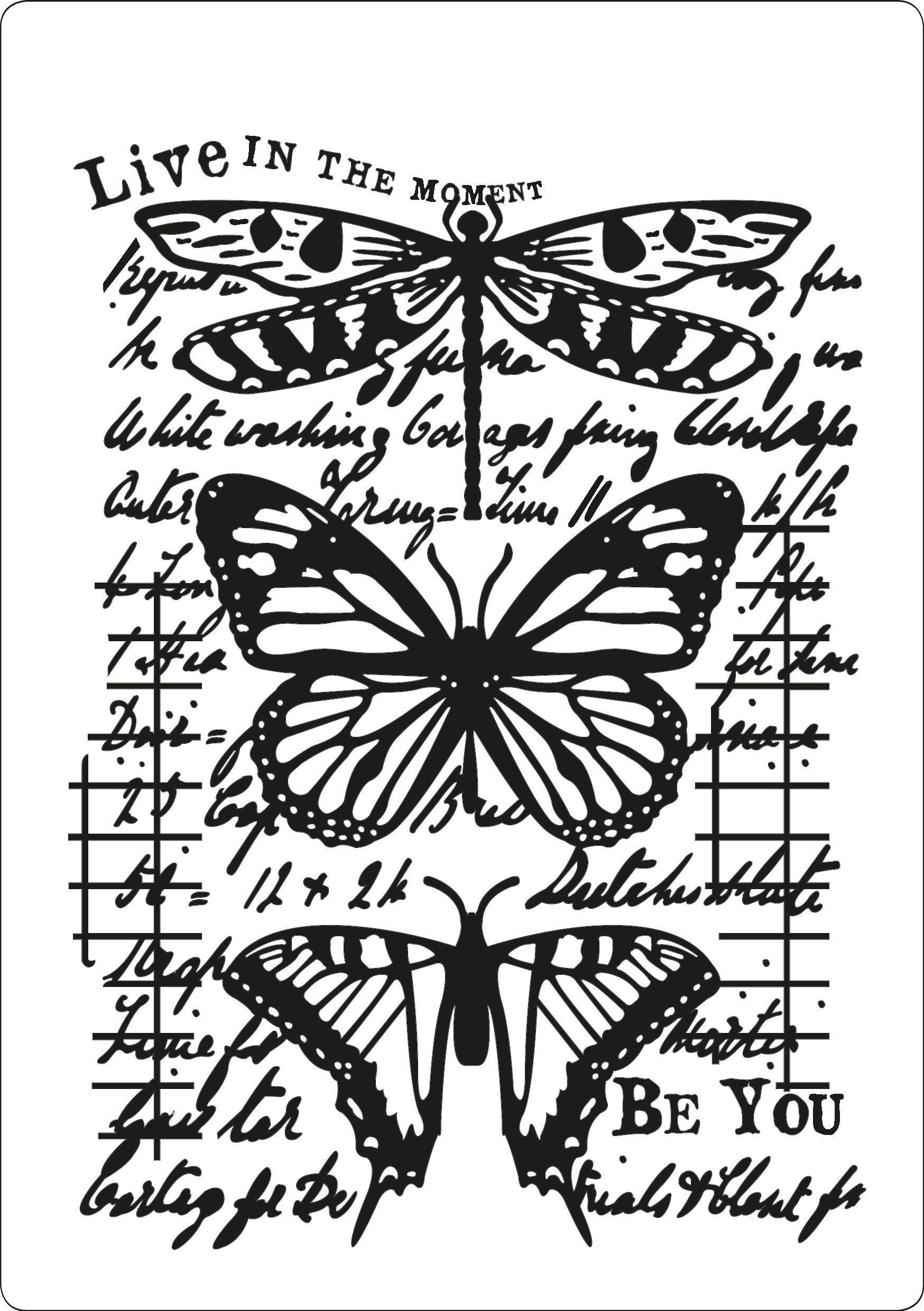 3D-Texturform Schmetterlinge, Stamperia DIN A5 Modellierwerkzeug