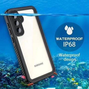 Wigento Handyhülle Für Samsung Galaxy S23 FE 360 Grad Full Body Wasserdichte Handy Tasche