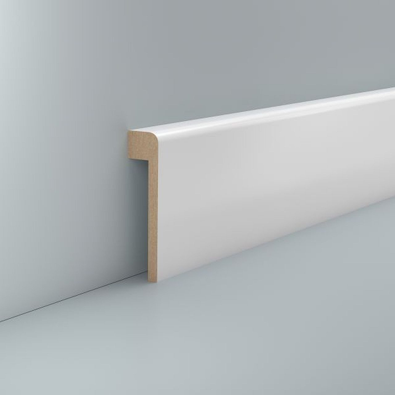 Südbrock Sockelleiste Sockelleiste Abdeckleiste Fliesensockel 19x80 RAL 9016 Lichterfelde, L: 250 cm, H: 8 cm, 1-St.