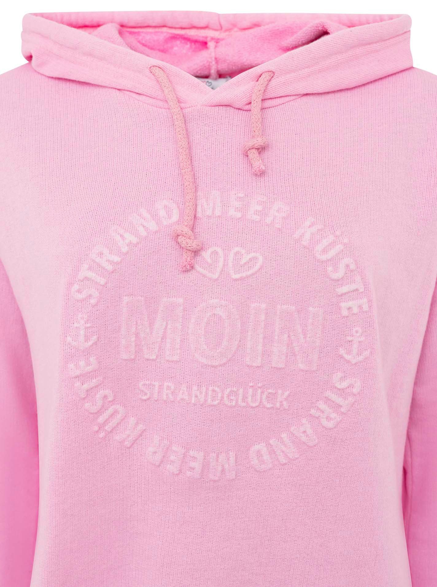 Zwillingsherz Hoodie "Moin" Kapuze, Kordelzug, Langarm, maritimer Schriftzug – Bild 5 von 5