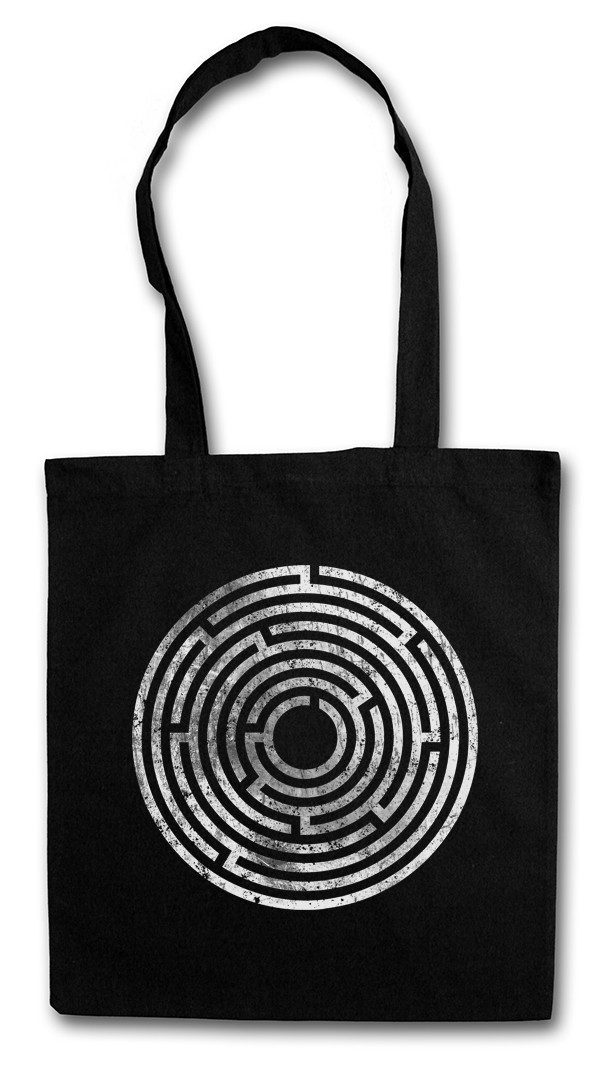 Beuteltasche Circle Maze Stofftasche Kreis Kreisel Spirale Hypnose Hypnotiseur Maze
