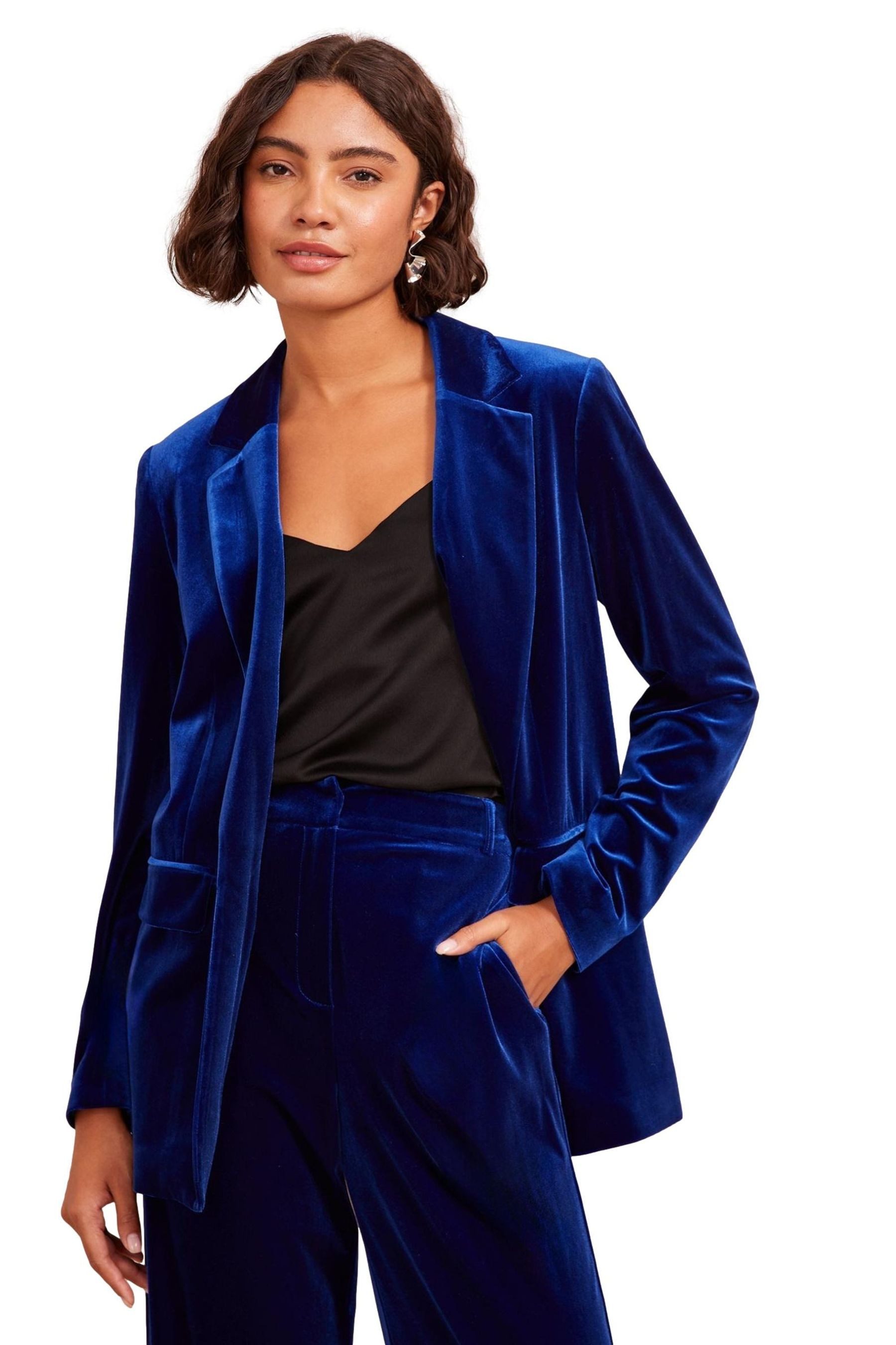 Friends Like These Jackenblazer Friends Like These einreihiger Samtblazer, Regular (1-tlg)