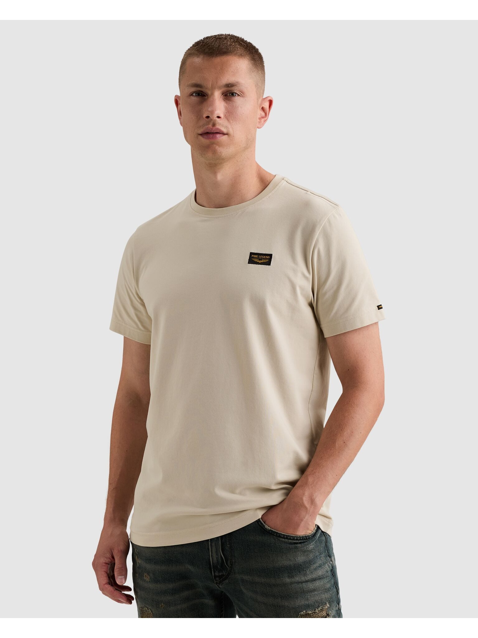PME LEGEND T-Shirt mit Logobadge