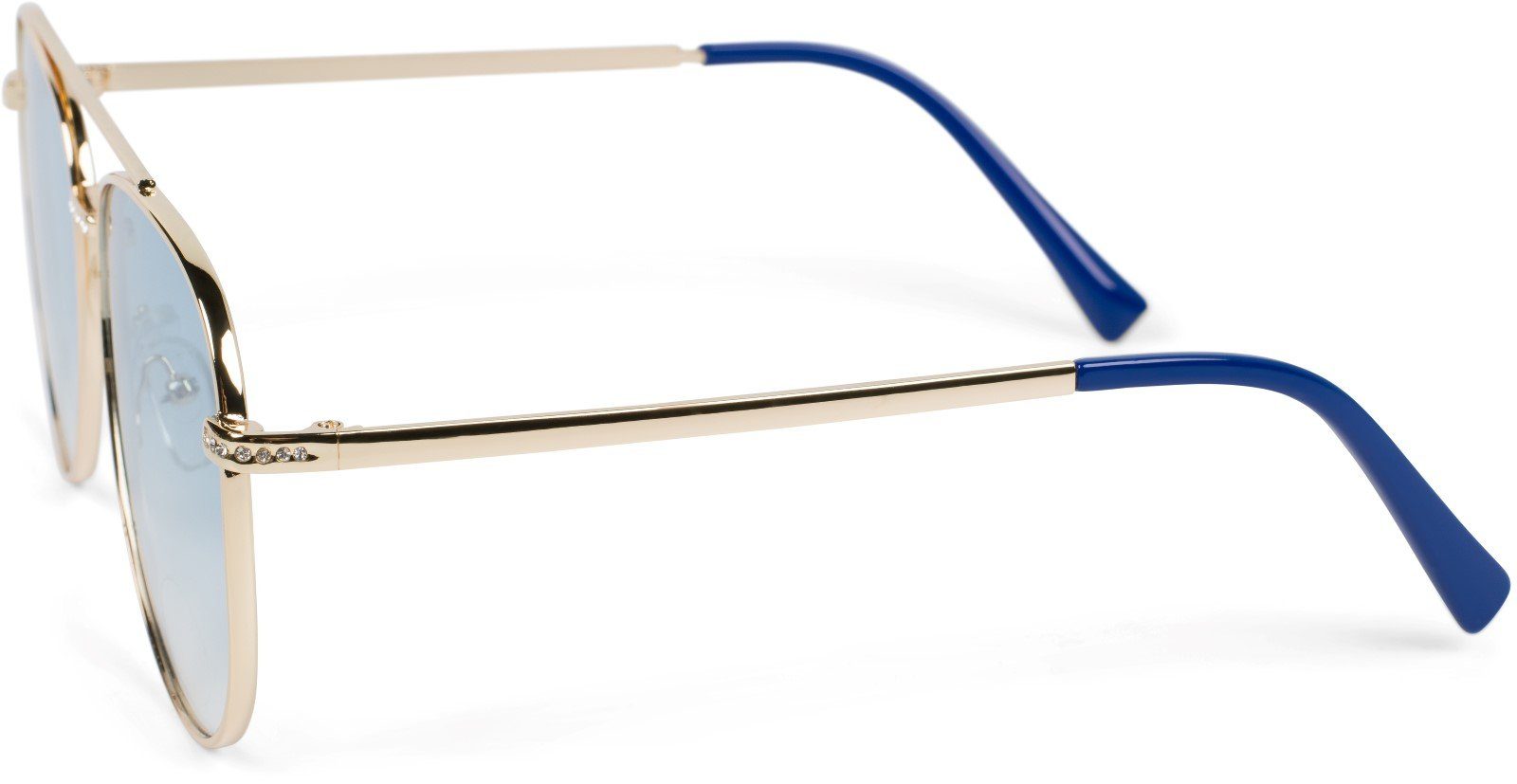 Glas Verlauf Blau Gestell styleBREAKER Sonnenbrille (1-St) Gold / Getönt