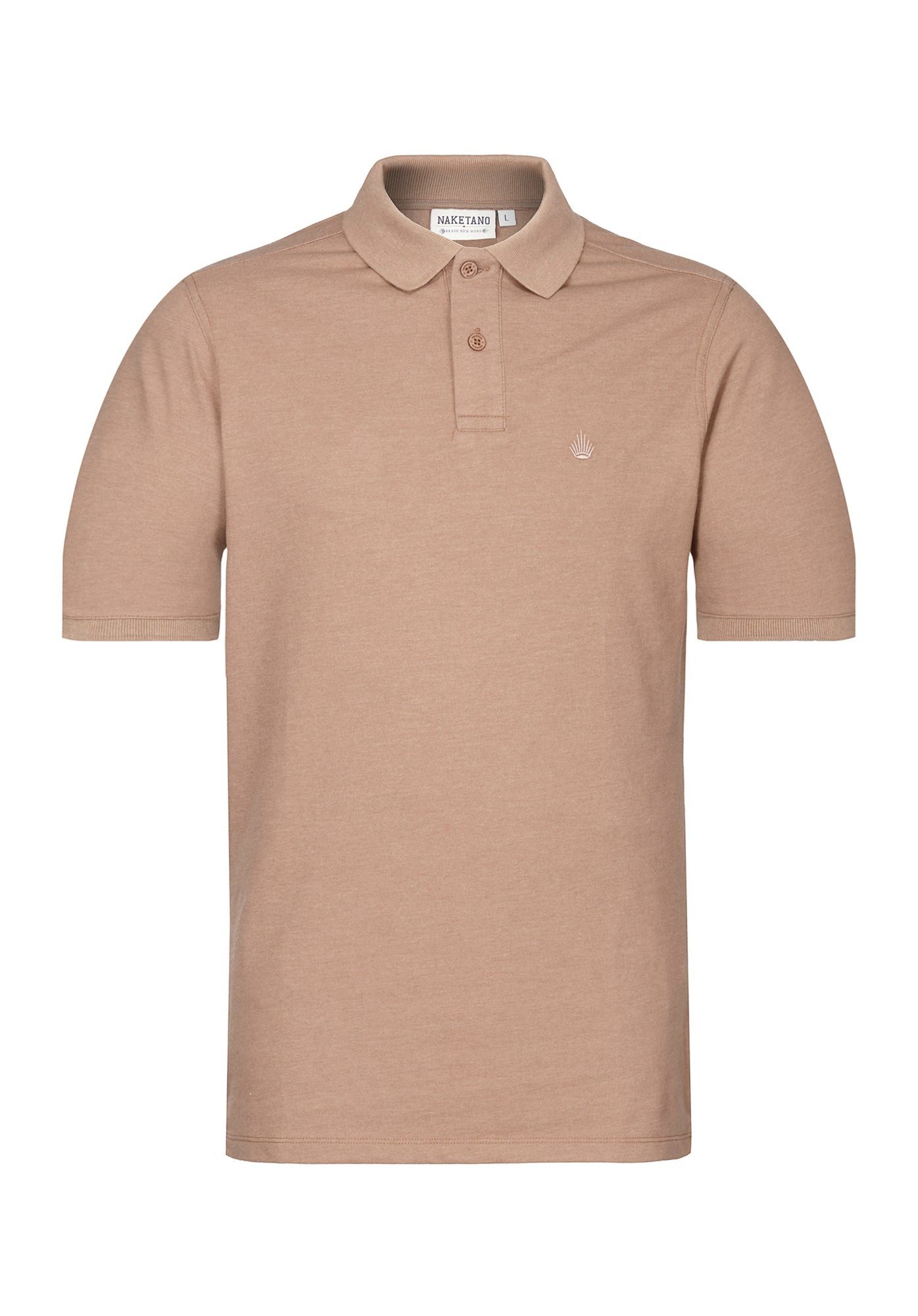 naketano T-Shirt Baumwolle Polokragen Kurzarm Piqué Knopfleiste casual klassisch Herren (1-tlg) weich, bequem, vegan, meliert, gepflegt, Alltag, atmungsaktiv