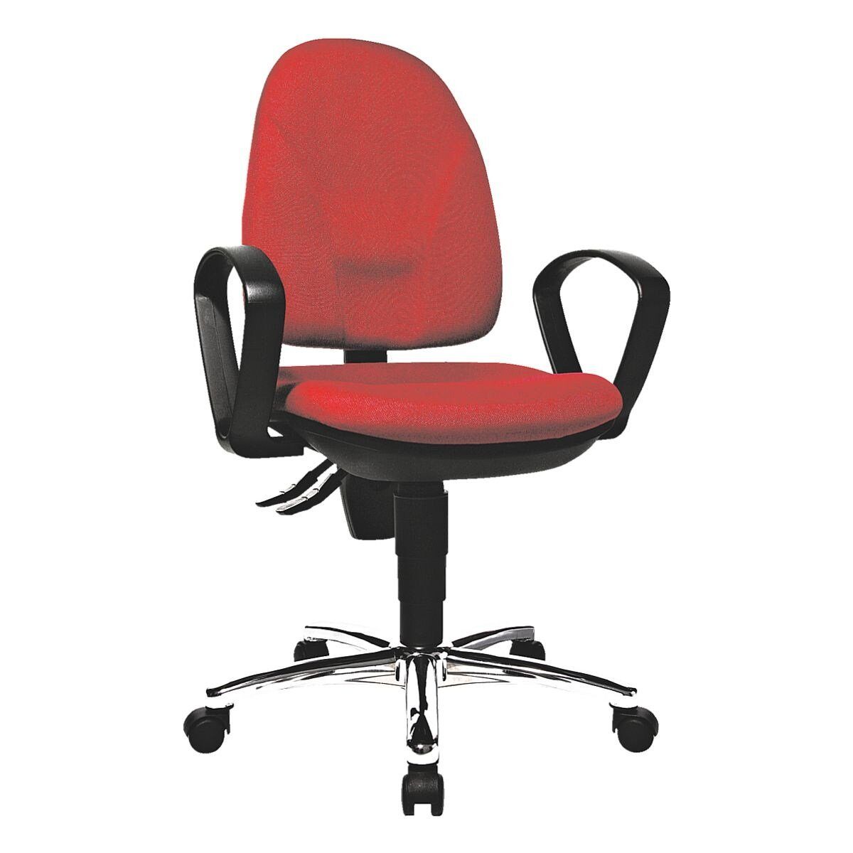 TOPSTAR Schreibtischstuhl Steel Point 30, mit Bandscheibensitz und konturgeformter Rückenlehne, (ohne Armlehnen) rot