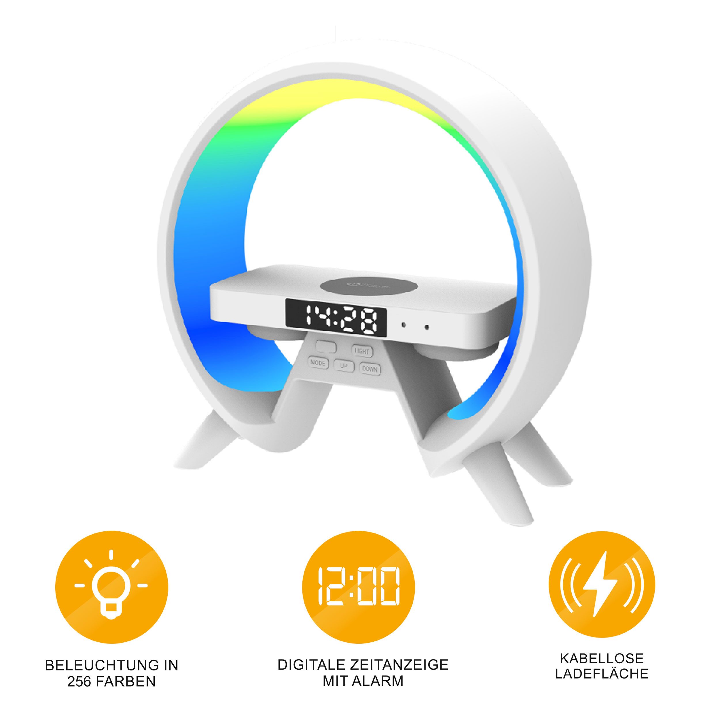 Miraval Wecker mit kabelloser Ladefunktion Wireless Charger